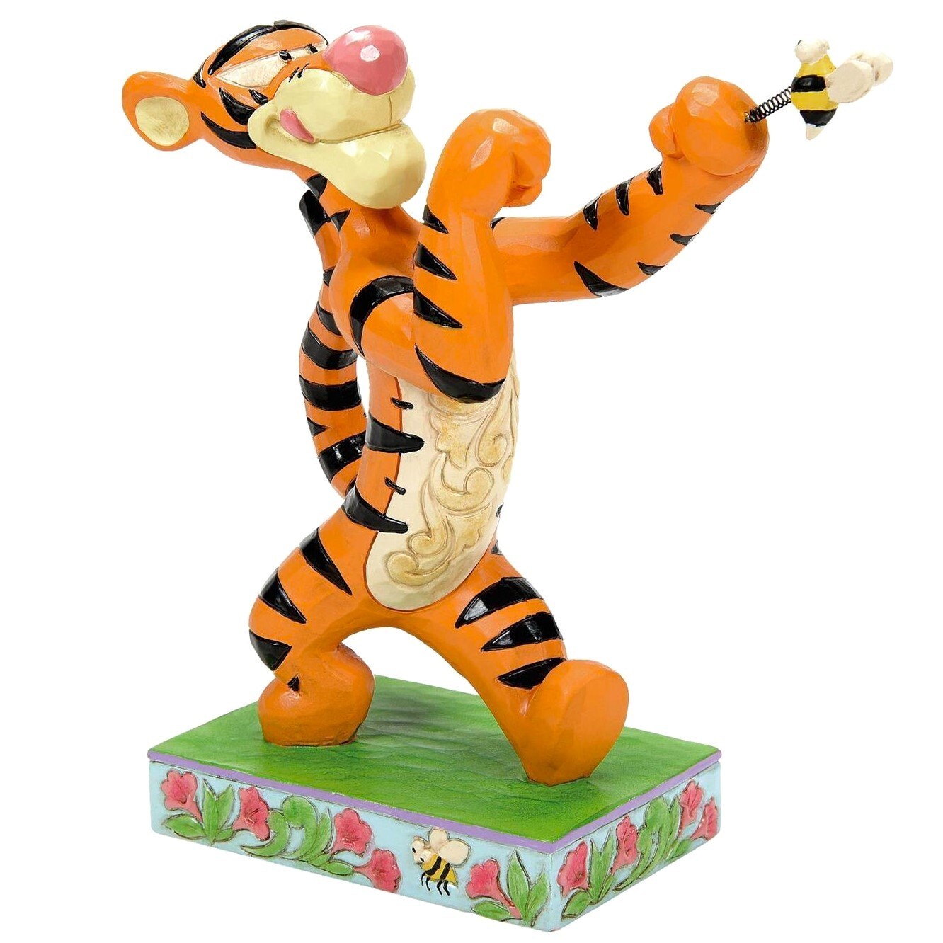 ❦ New JIM SHORE DISNEY Figurine TIGGER BOXING Fight Pooh Tiger Garden Bee Flower