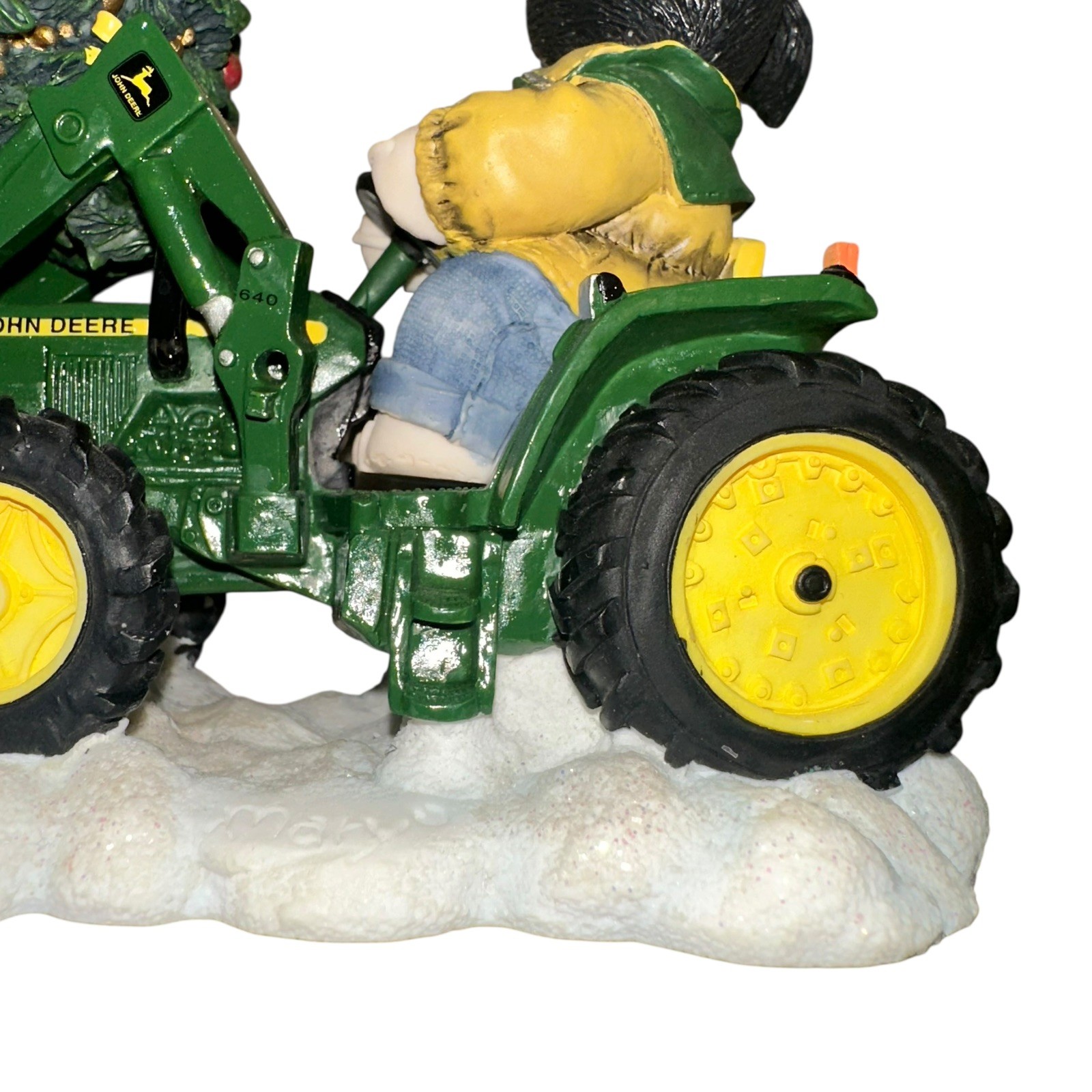 Mary’s Moo Moos Christmas Give Moo A Lift 864706 Deere Tractor w/box Boy & Tree