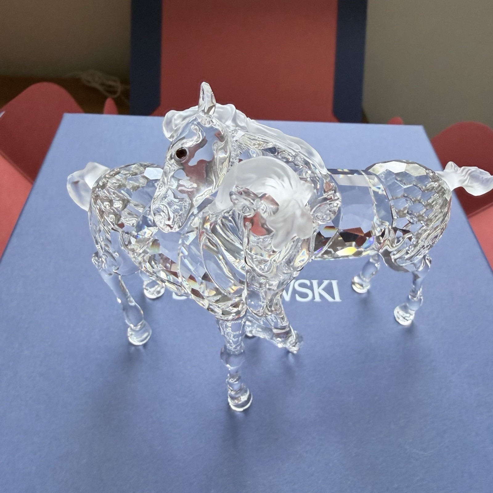 Swarovski Crystal Foals Figurine #627637 Original Box / COA Mint In Box