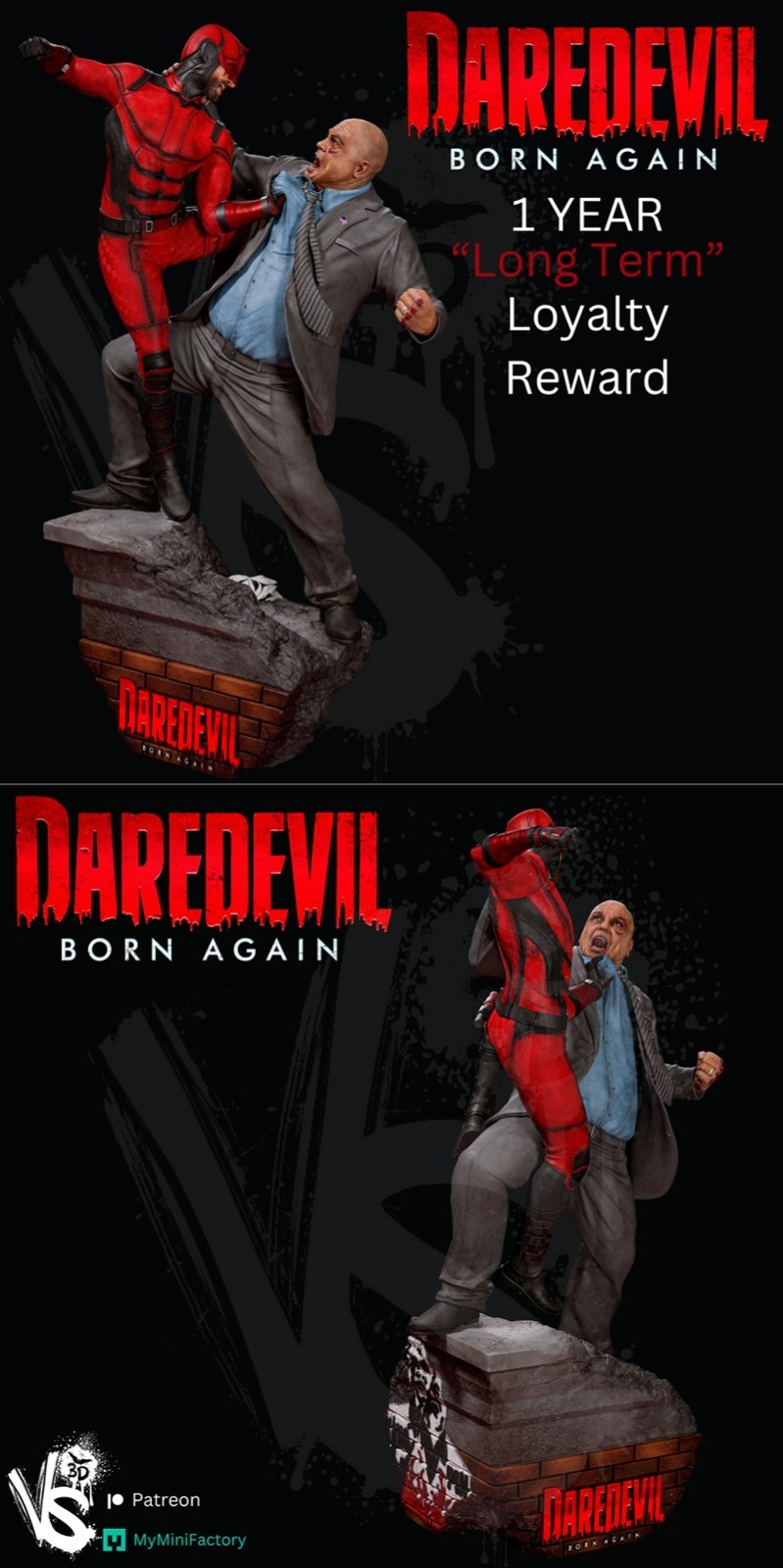 Daredevil vs. Kingpin – Marvel | UNPAINTED | 1/10 Scale Resin Kit