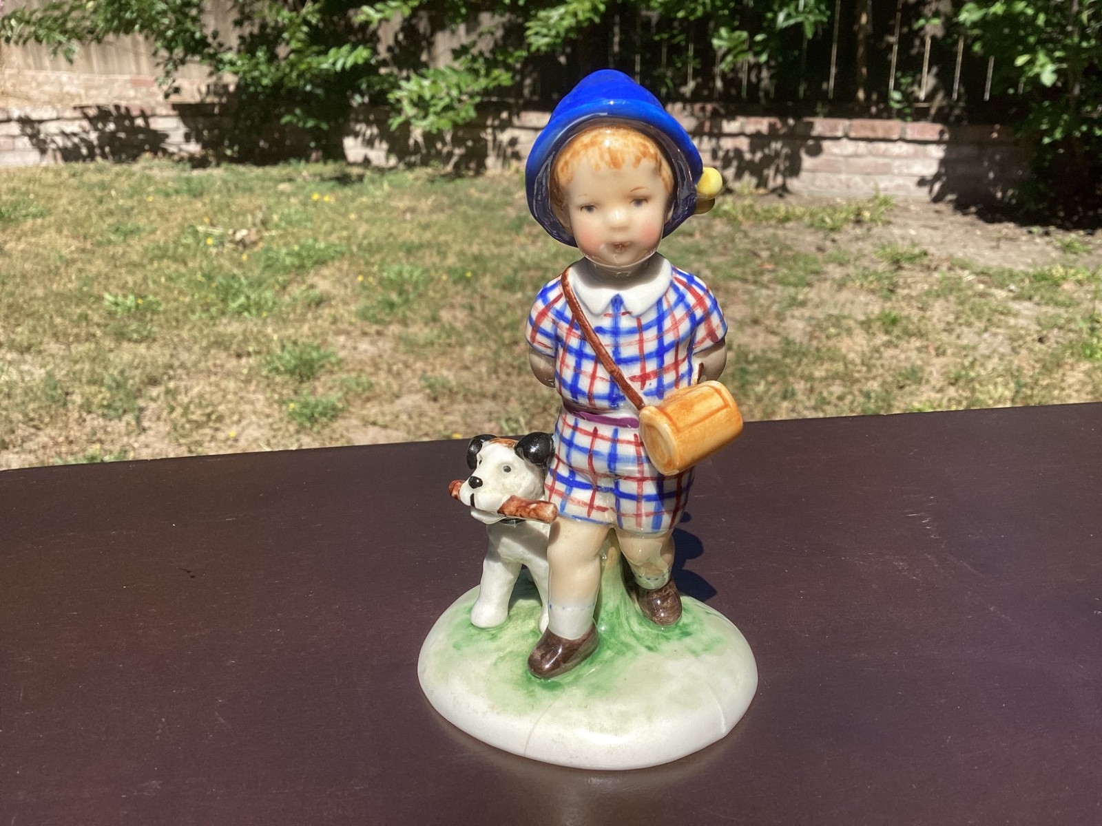 Vintage Goebel Kathe Kruse KRU 5 Full Bee Little Child Walking Dog 1955 Rare