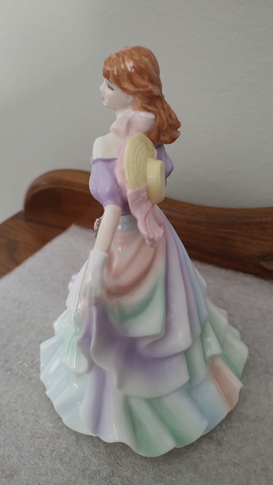 Coalport Bone China Figurine Holding Flowers “Picked Especially For You”