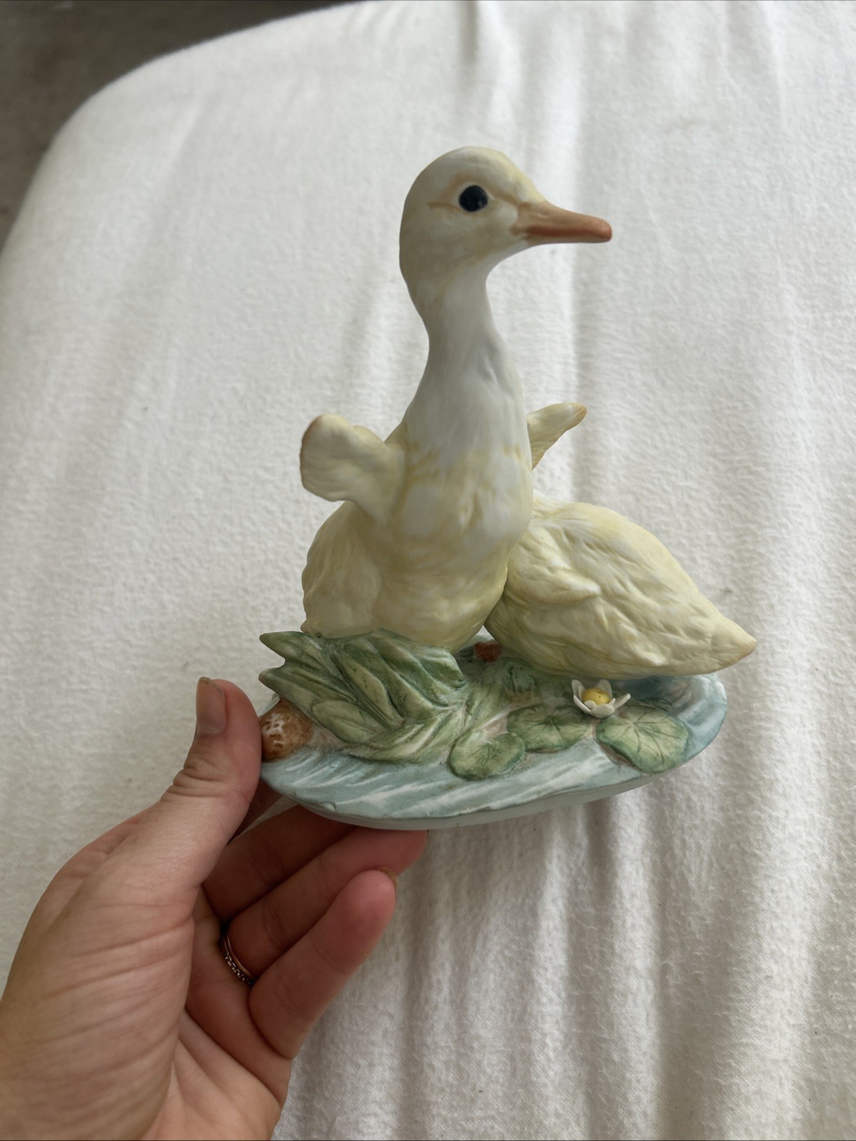 Vintage Masterpiece Porcelain 1982 Homco Little Ducklings Figurine