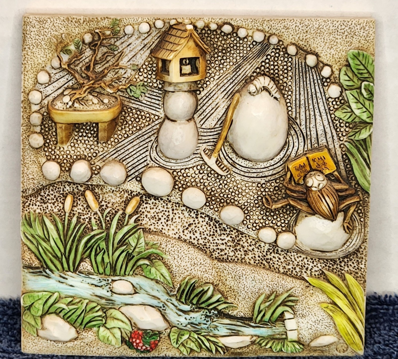 4″ x 4″ PICTURESQUE Tile, Harmony Kingdom, Byron’s Secret Garden, Zen Garden