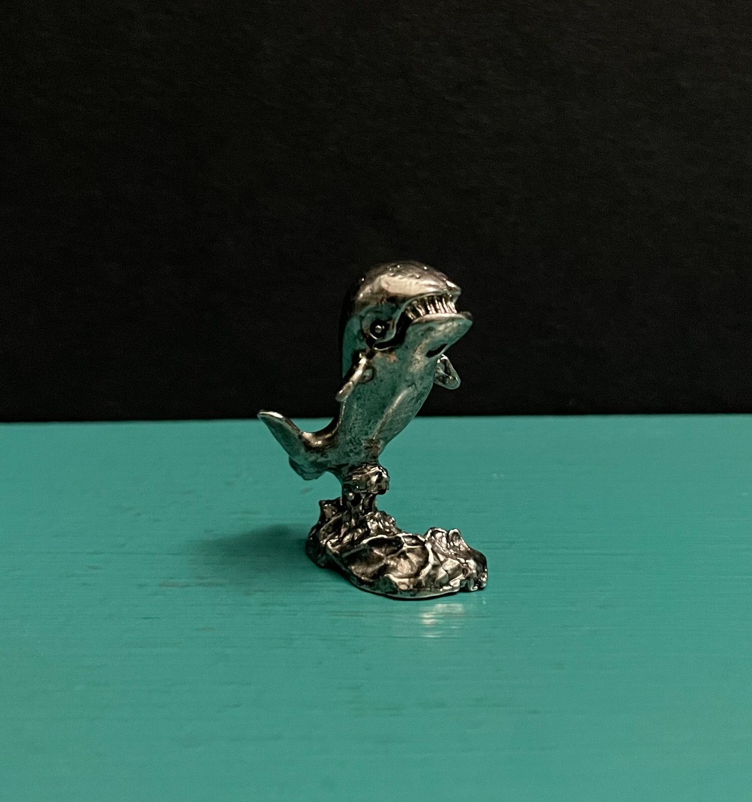 Pewter Sperm Killer Whale Cachalot Moby Dick Ocean Sea Cartoon Mini Art Figurine
