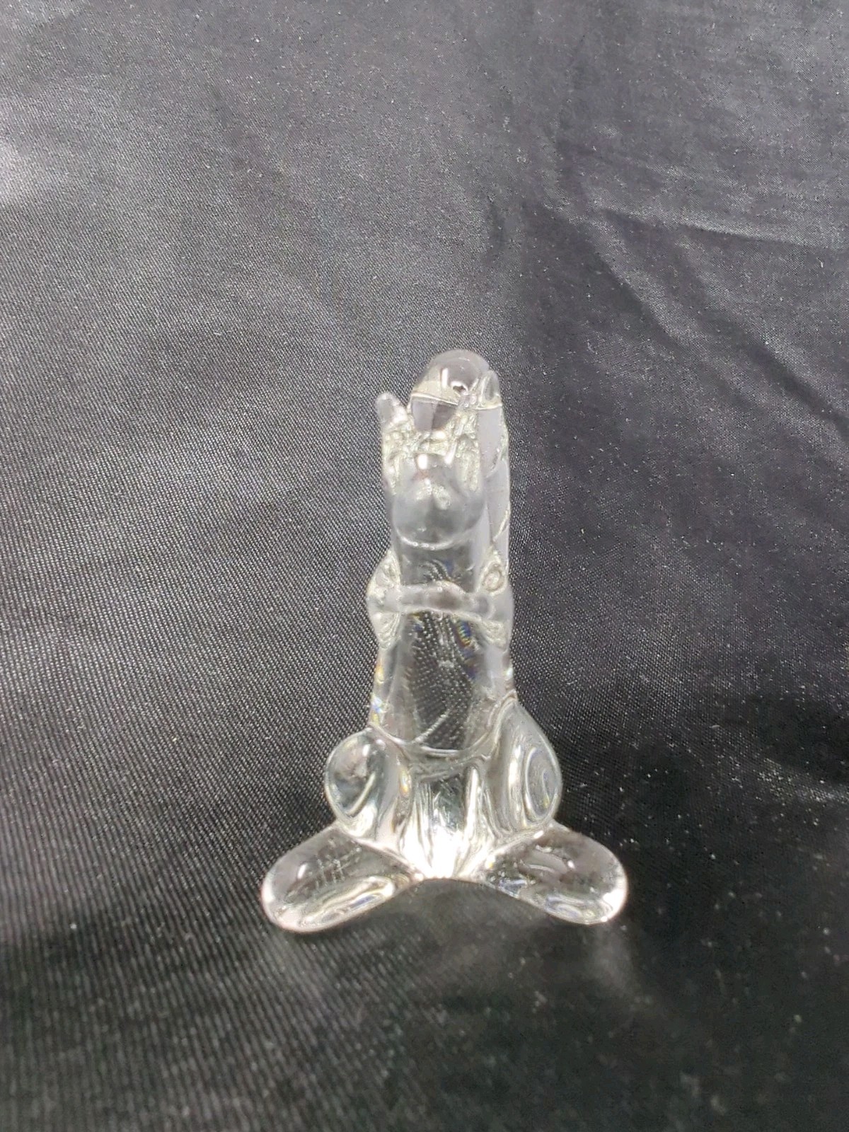 6 Clear Glass Squirrel Figurines Glass Squirrels Forrest Animal Figures New