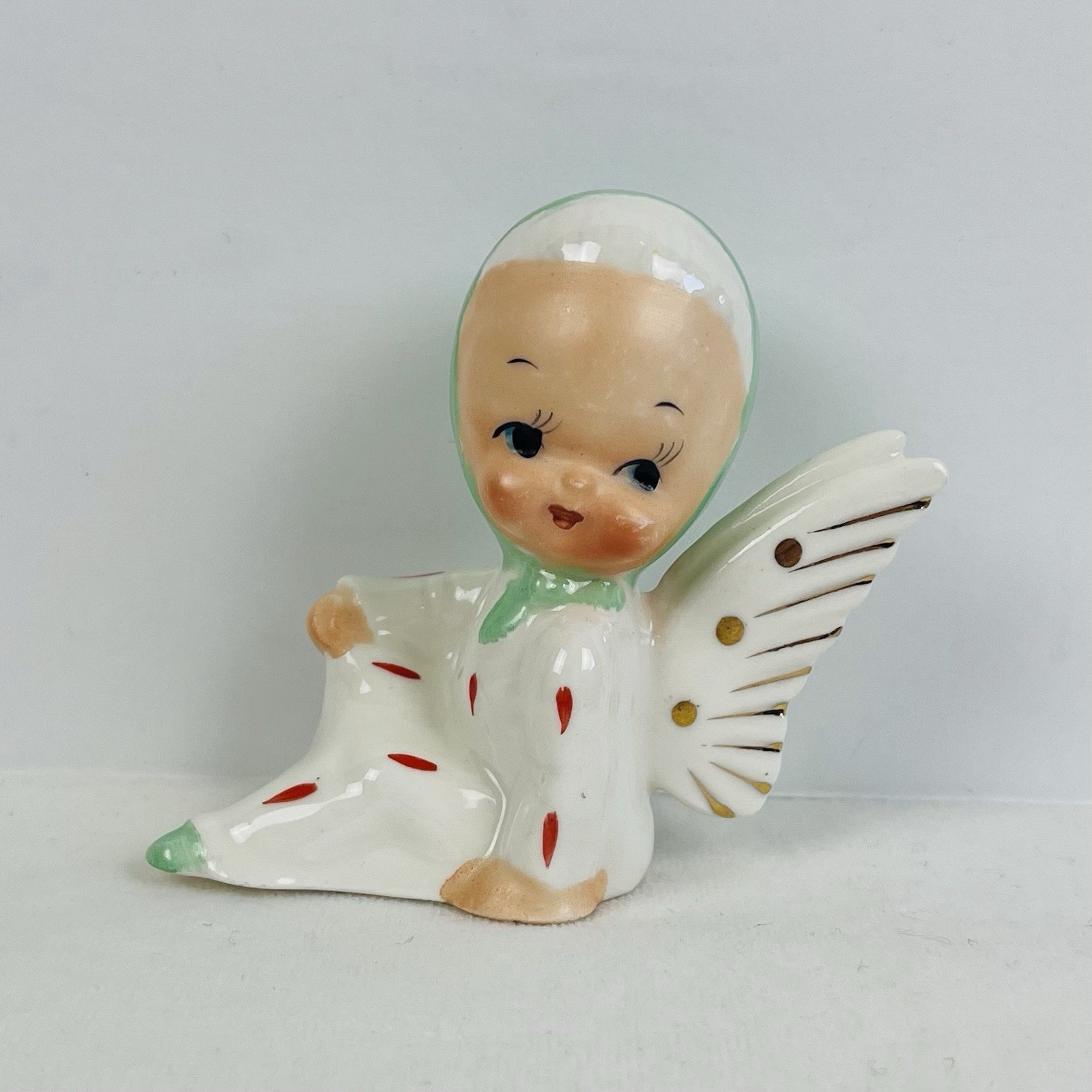 Rare~Vintage~Ucagco Japan Ceramic Figurines~Lot of 3~Babies~Angels with Wings