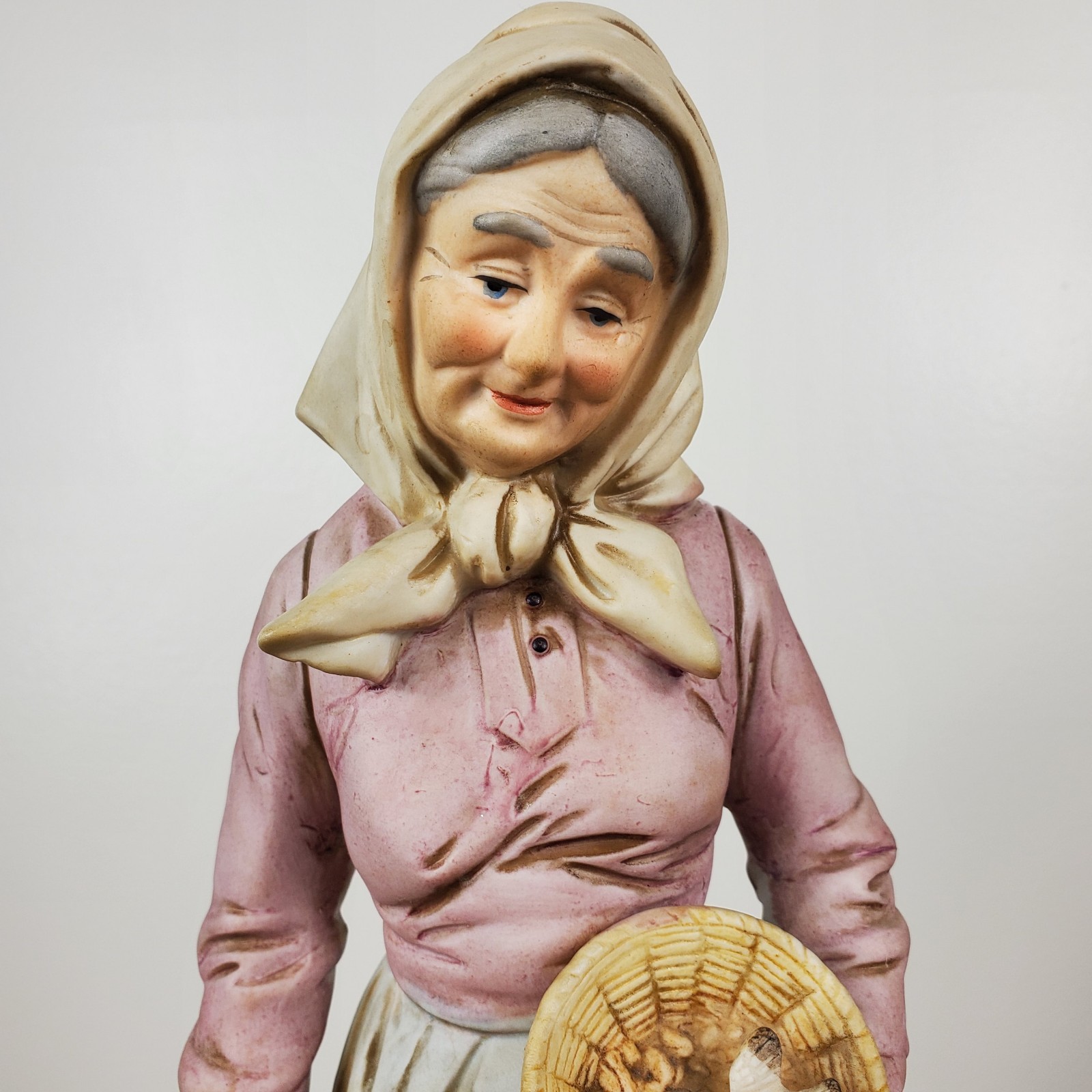 Homco Porcelain Figurine Set #8816 Old Man & Woman 13.5 Inch Tall Vintage Lot 2