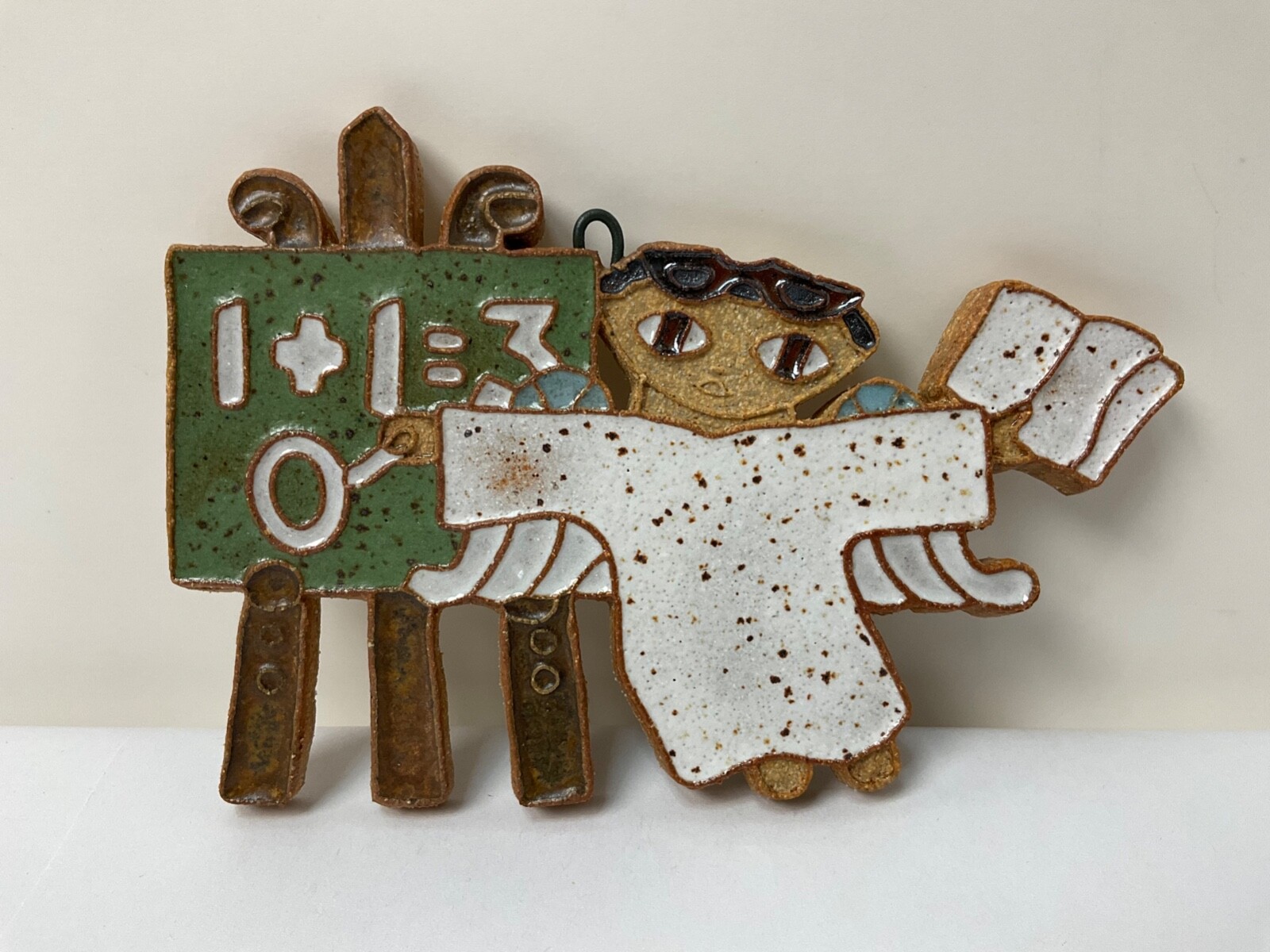 Hand Made Best Teacher Math Angel Christmas Tree Ornament Christian Hanging Art