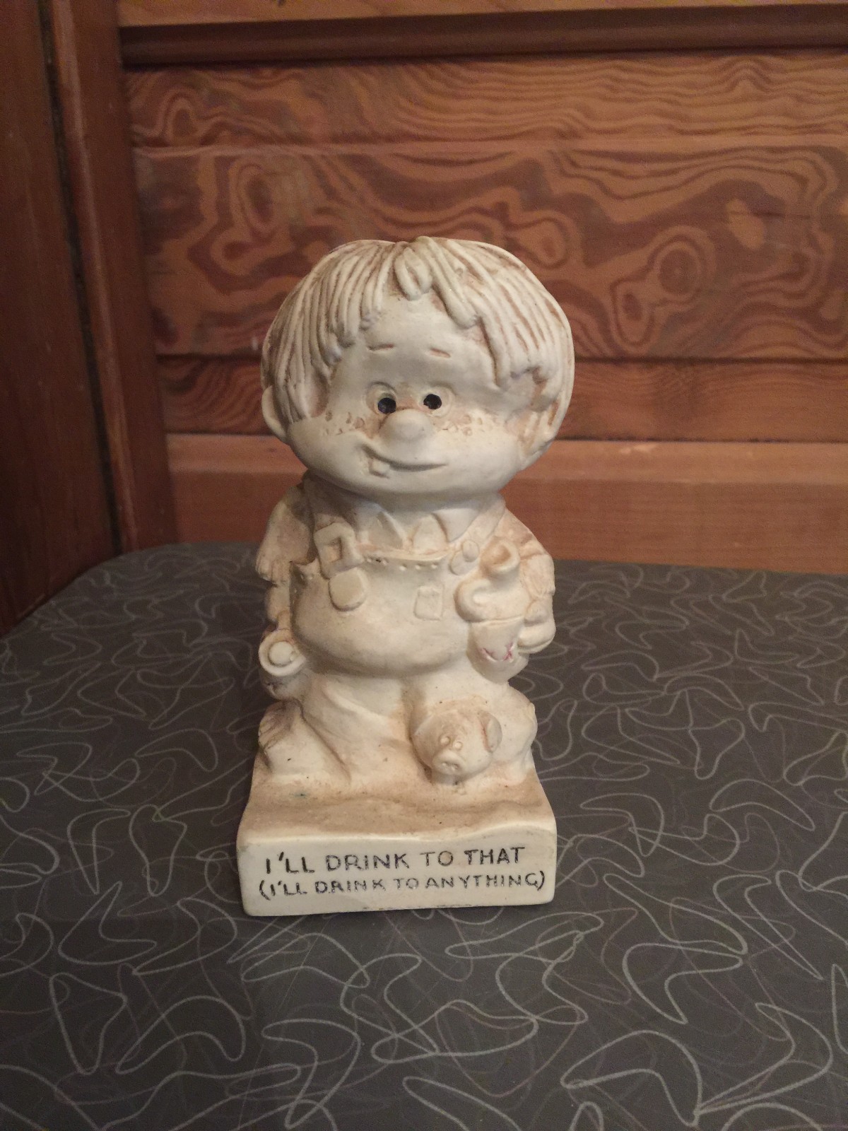 Vintage 1971 American Greetings Comical Figurine I’ll Drink To That