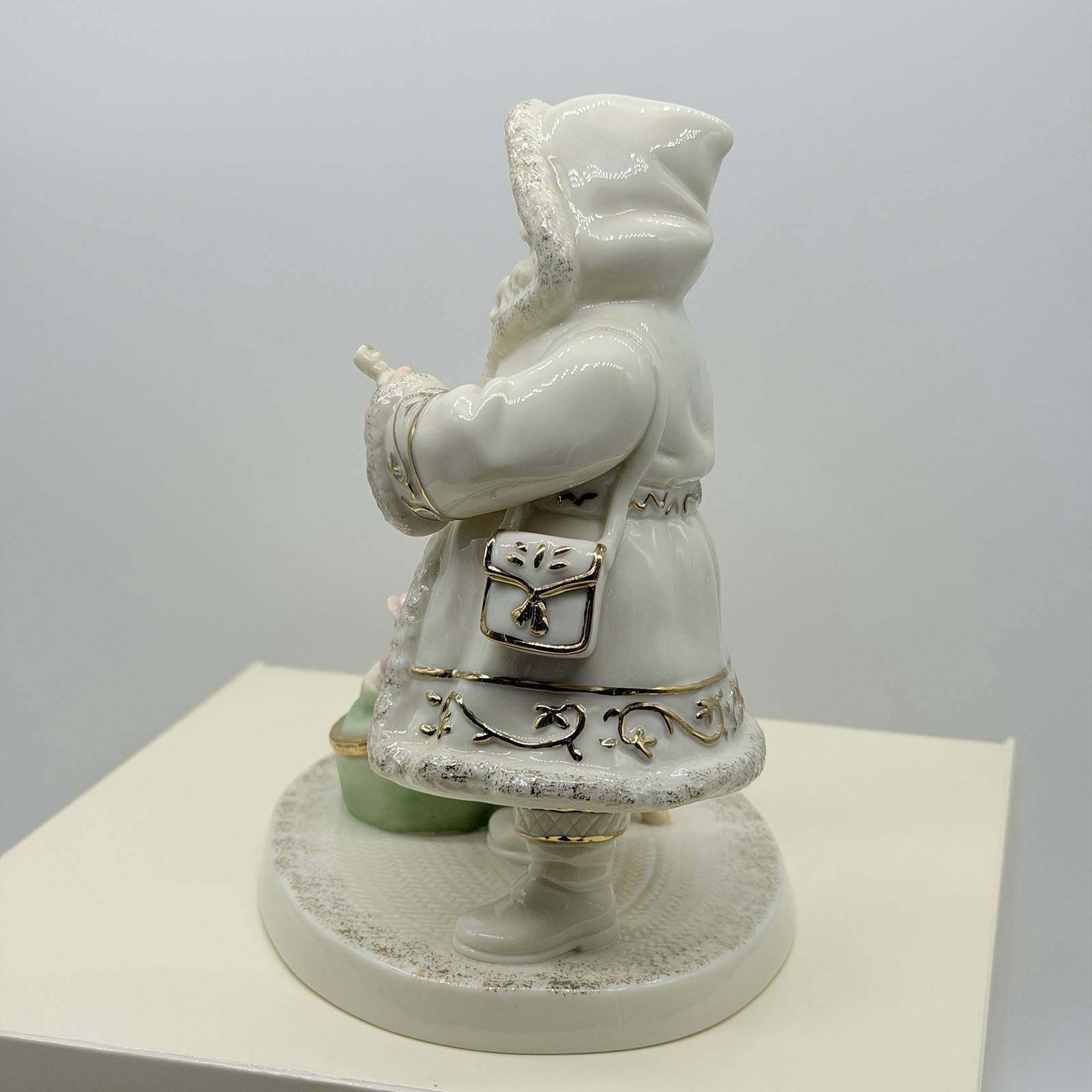 Lenox Classic International Babbo Natale Santa Figurine 24KT Gold COA & Box