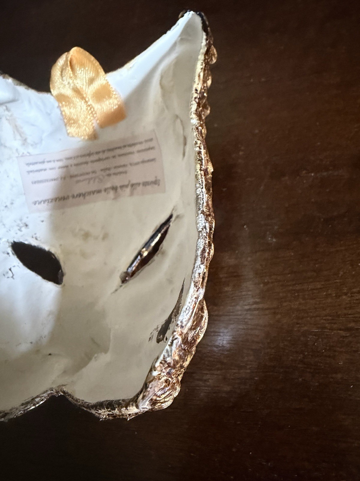 Soleluna Gatto Miniature Paper Mache’ Mask L 20th Cent Hand Painted Venice Italy