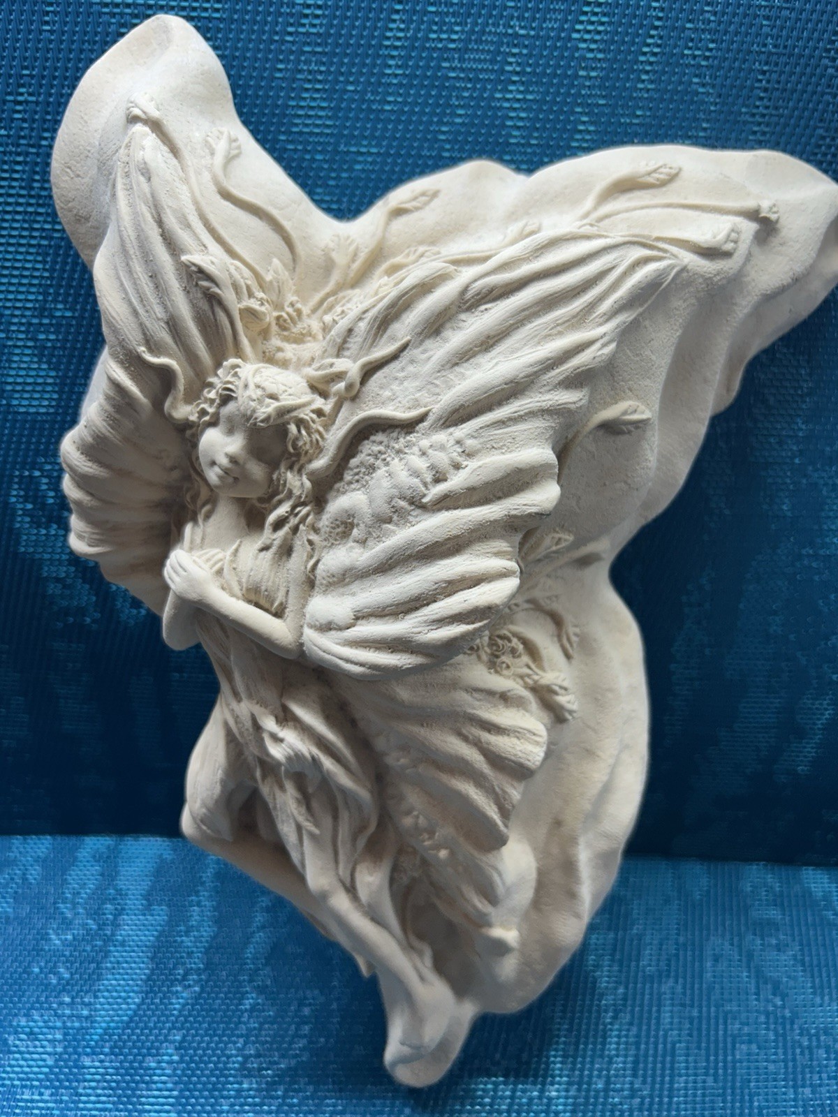 Ambience Stone Fairy Wall Plaque Handcrafted Textured Relief Sculpture Fantasy