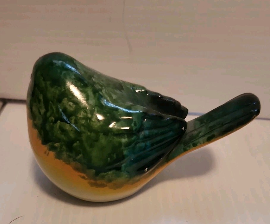 Vintage Hand-painted Stoneware Bird Figurine