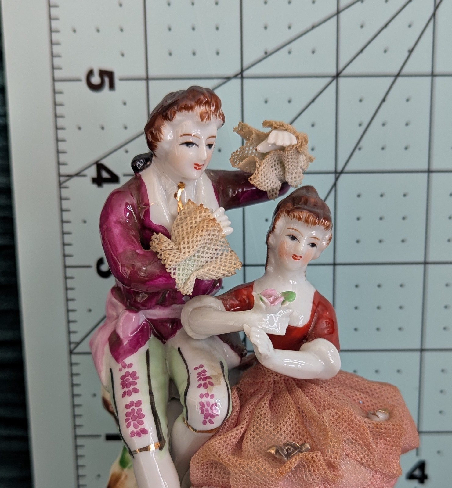 mid‑20th‑century European lace‑porcelain reproduction, Dresden/Capodimonte Style