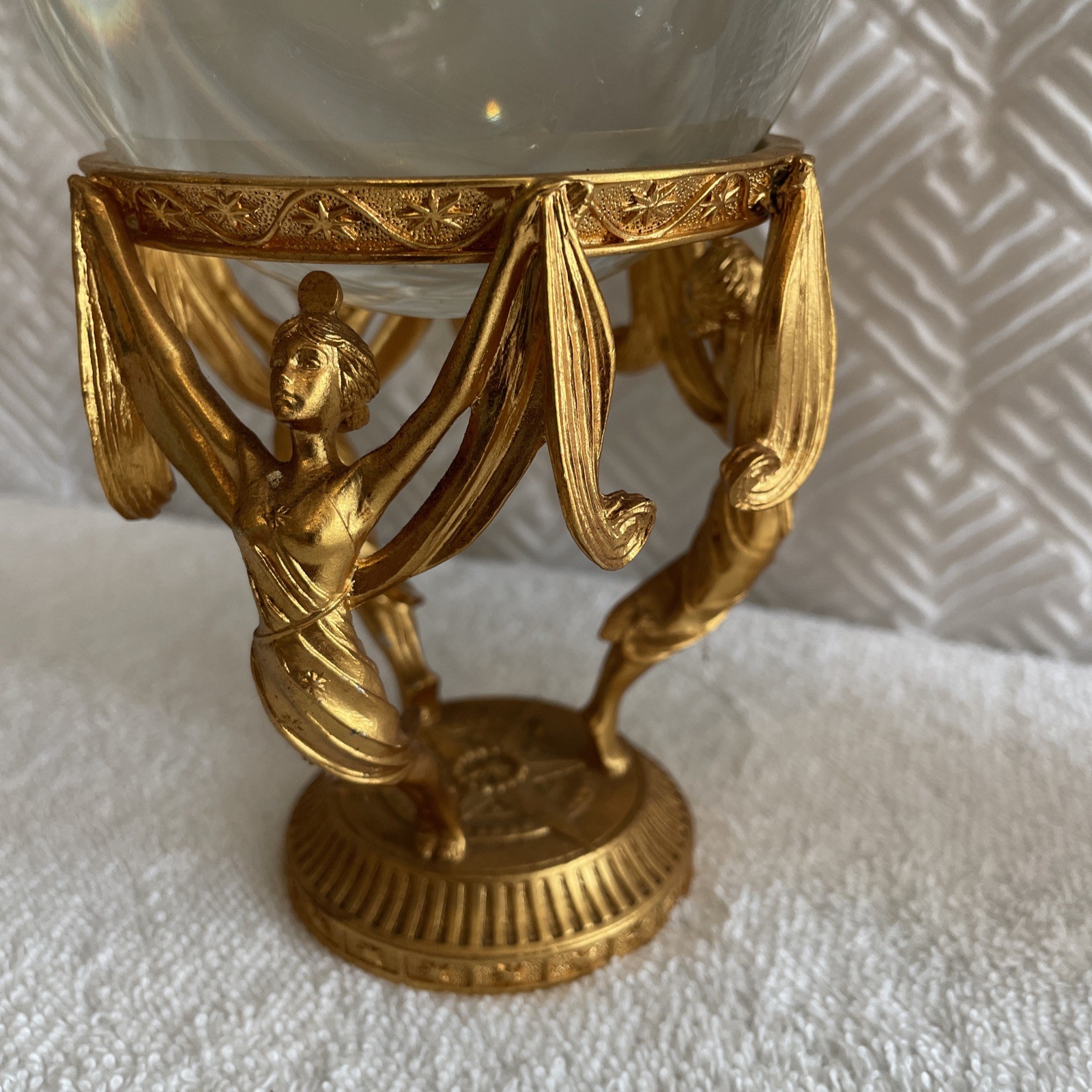 Vintage 1989 Crystal Visions Franklin Mint Crystal Ball Mystic Decor Fortune