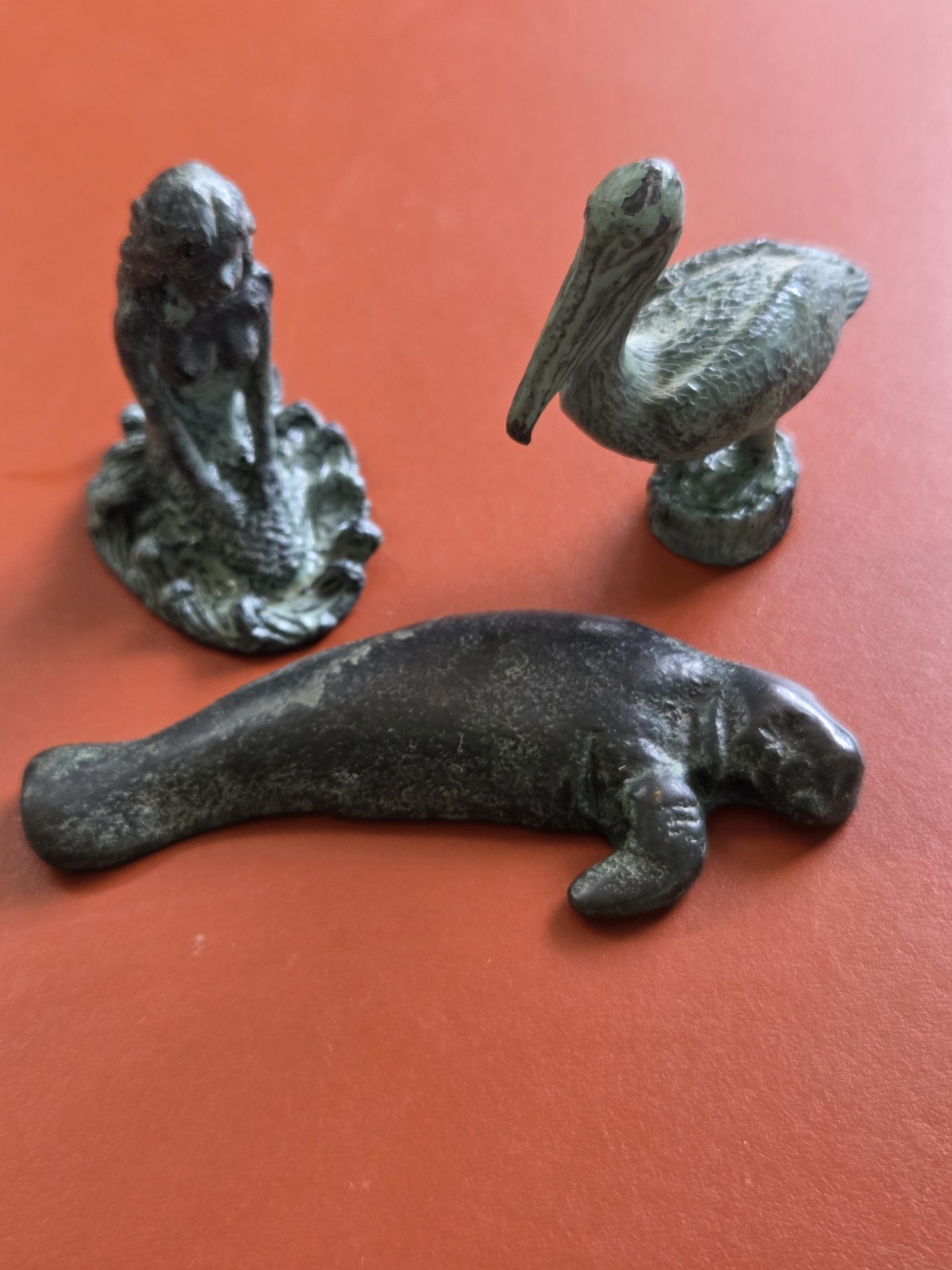 San Pacific Int’l SPT Mini Metal Sea Life Figurines Mermaid Pelican Manatee, 3