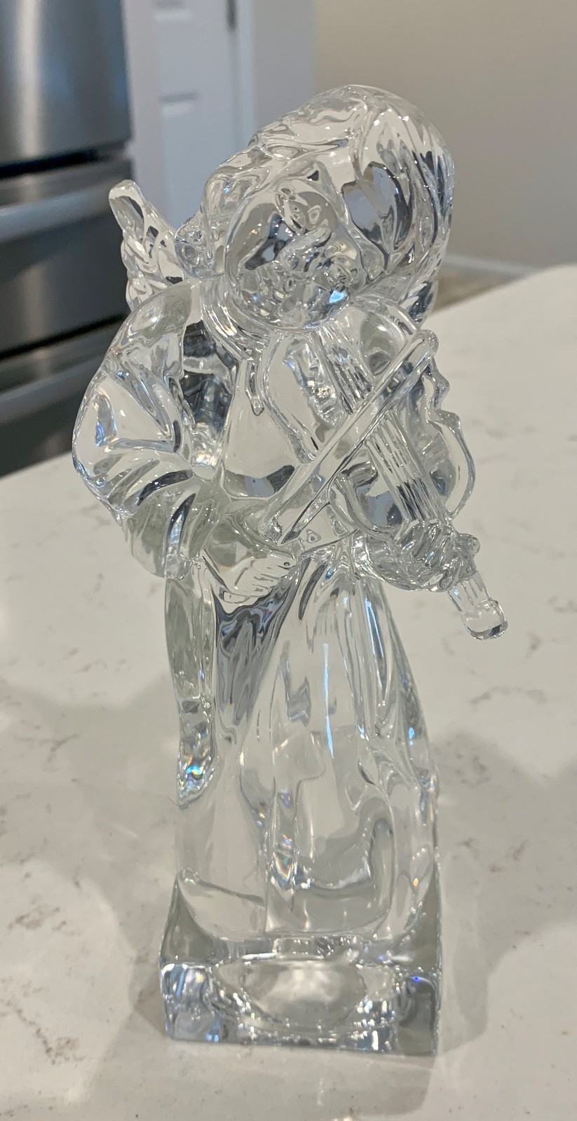 Mikasa Full Lead Crystal Herald Collection Angel Playing Violin Germany….