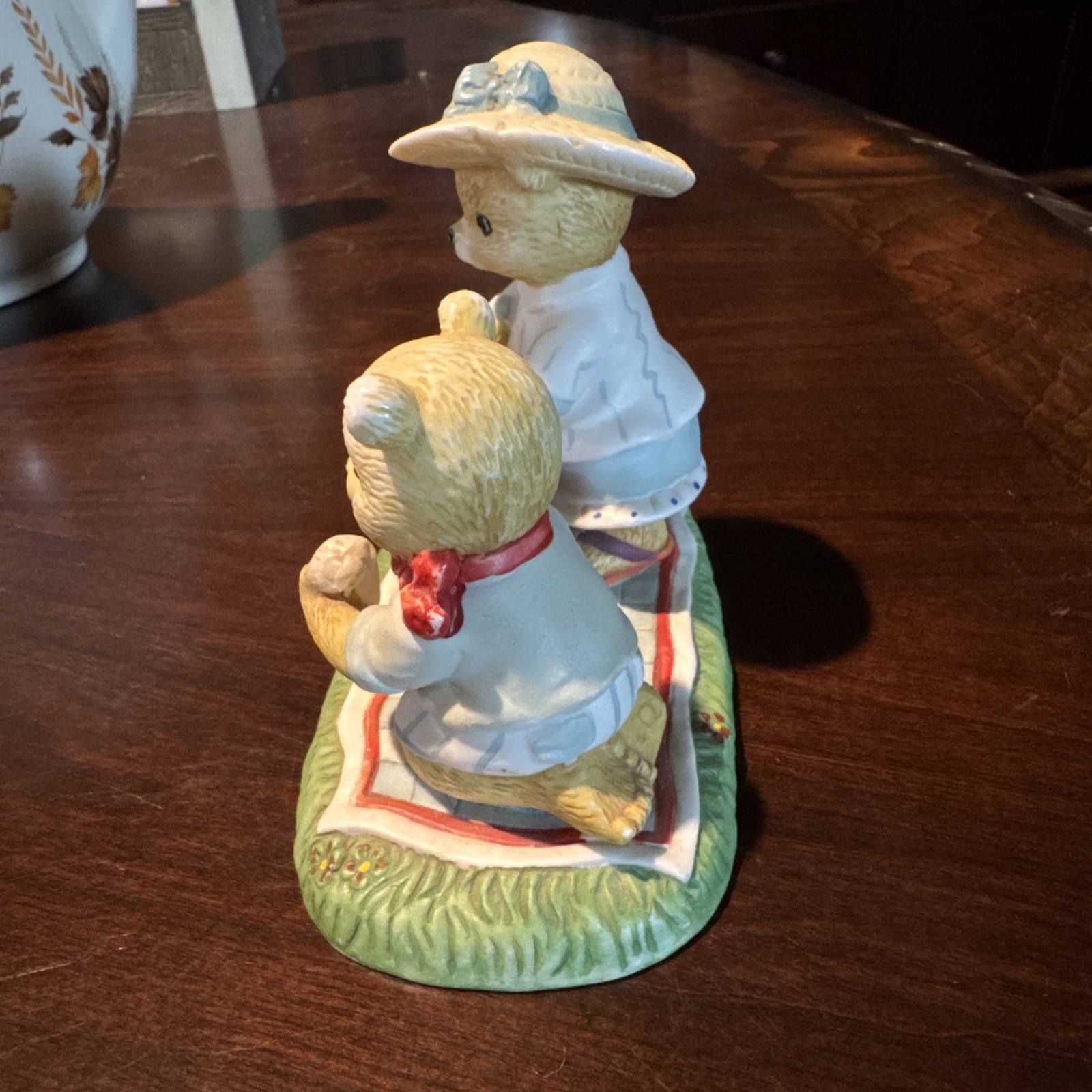 June Picnic Calender Bears BC Bronson Figurine Porcelain Bisque