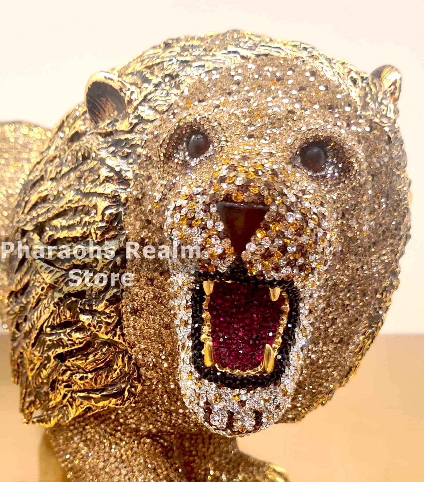 Asfour Crystal Lion Masterpiece Sculpture