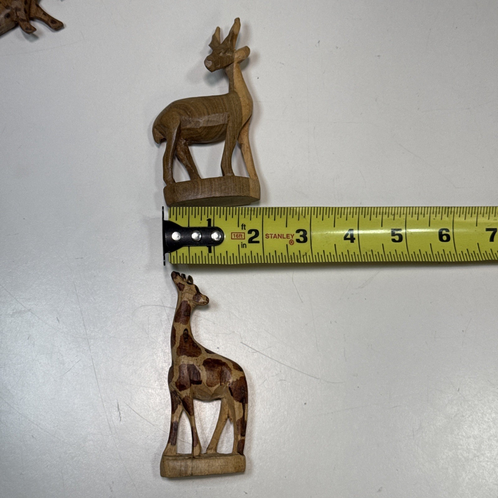 Hand Carved Wooden Safari Animals~Made in Kenya Various Small Sizes – lot Of 5