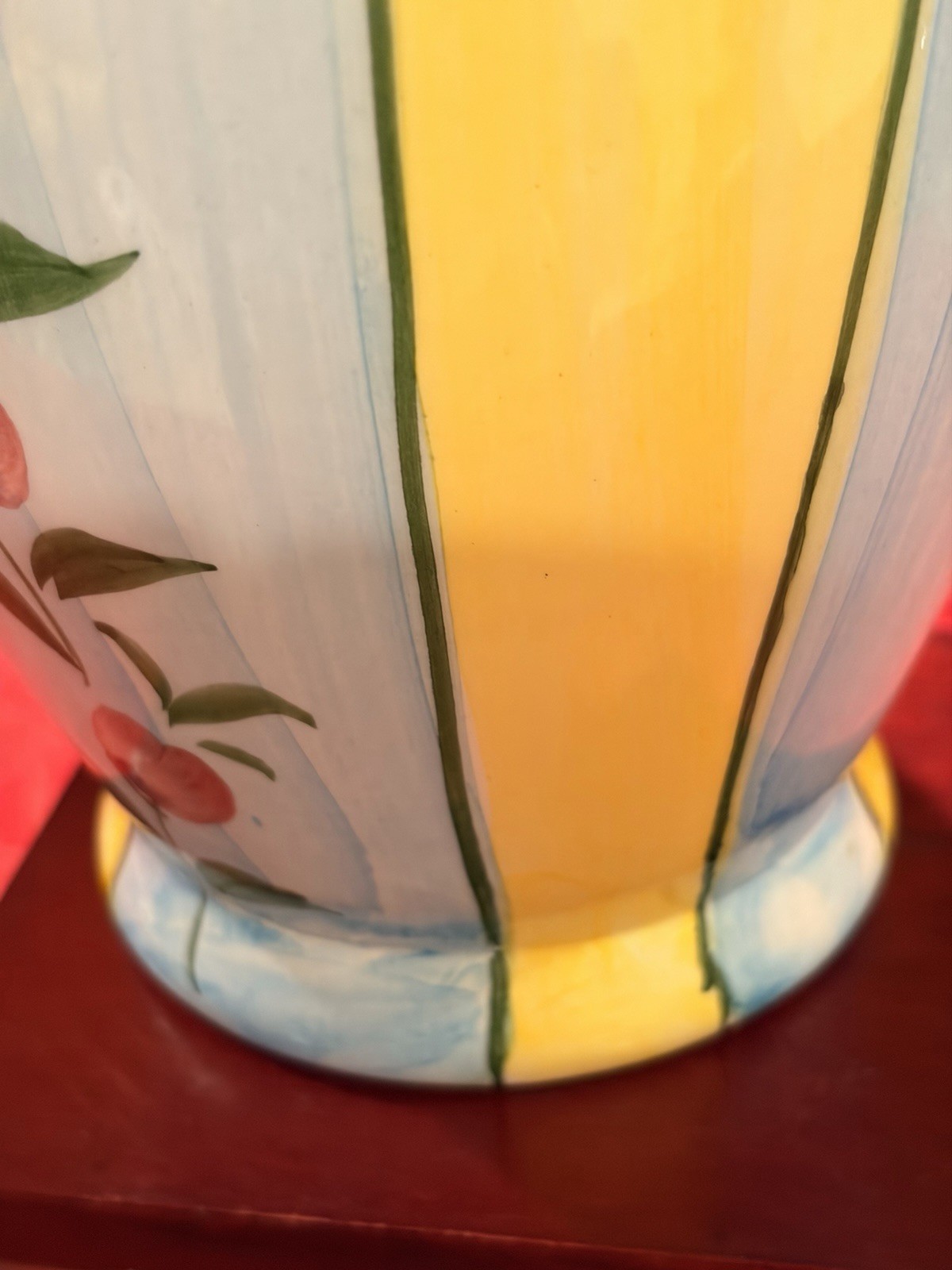 Jay Willfred Andrea by Sadek Vase Portugal Hand Painted Ruffled Signed ex Con