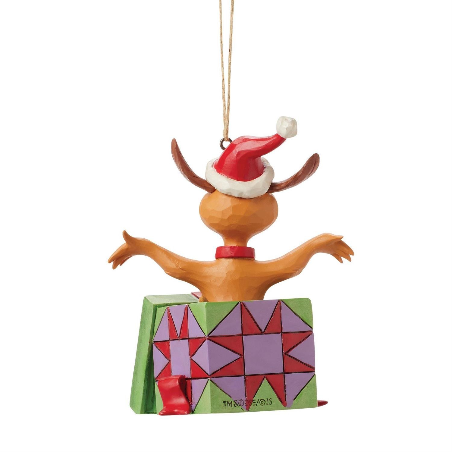 Jim Shore MAX IN PRESENT ORNAMENT 6017079 BRAND NEW Grinch