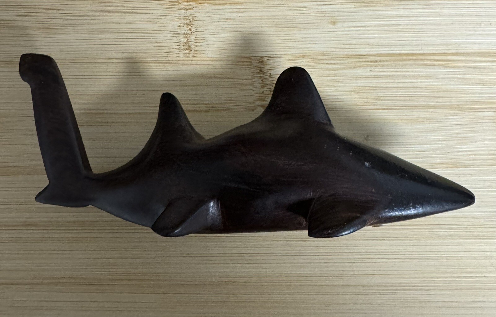 Beautiful Ironwood hand carved Shark 6 Inches Long