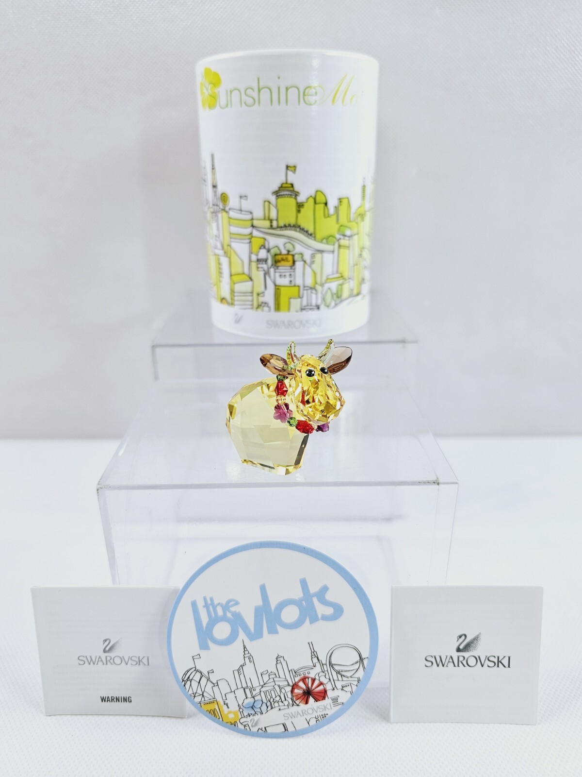 Swarovski 1093651 Lovlots Ltd Online Edition Sunshine Mo Yellow Cow 2011 w/ Box