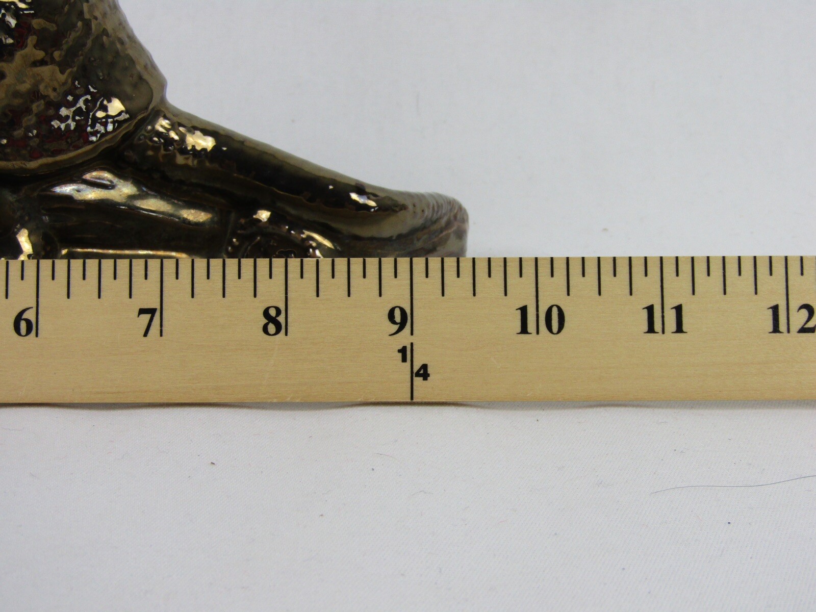 Ceramic Armadillo Statue-Glossy Gold-Appox. 9.5” x 5”-EUC