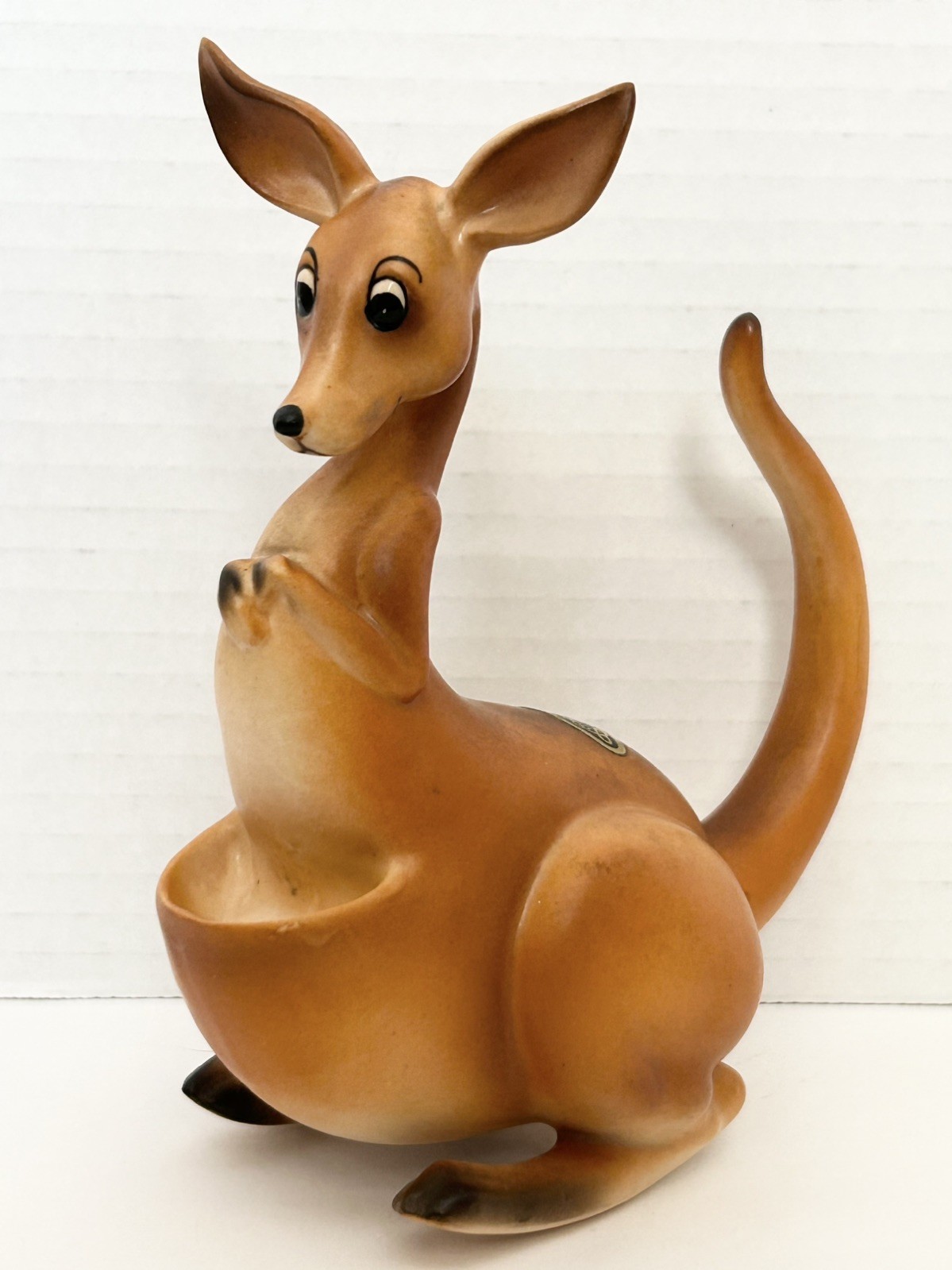 Vintage Josef Originals Momma Marsupial Kangaroo Rocking Figurine No Joey