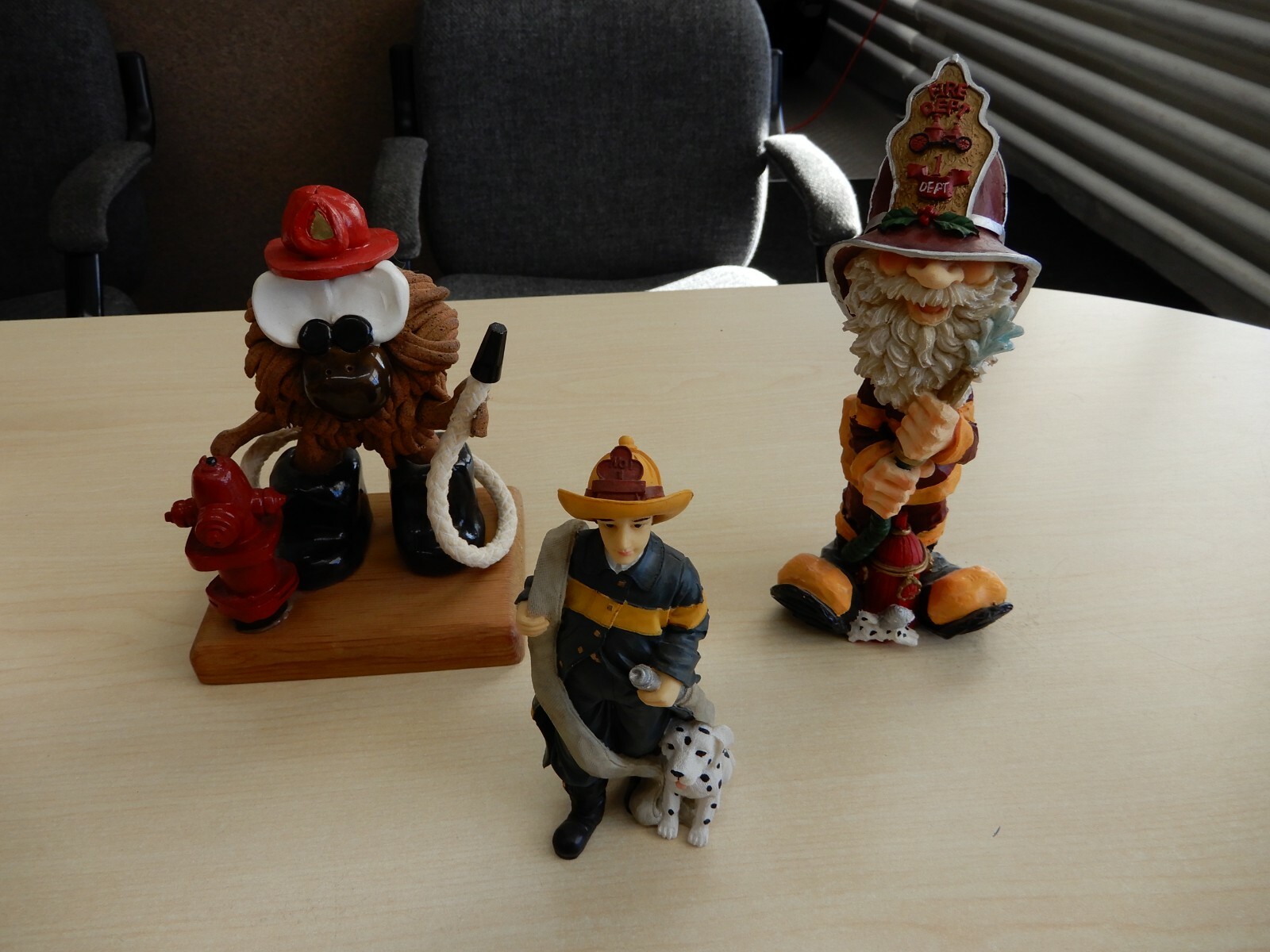 Lot Of 3 Firemen Items FUNNY FIGURINECOLLECTION COLLECTIBLE