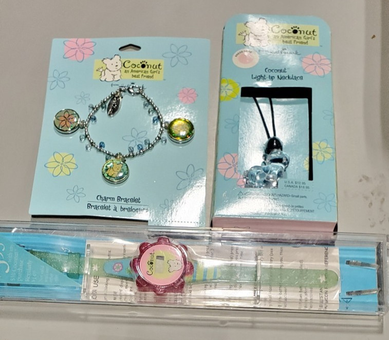 Hallmark American Girl’s Best Friend Coconut Watch, Bracelet & Neckace N Package