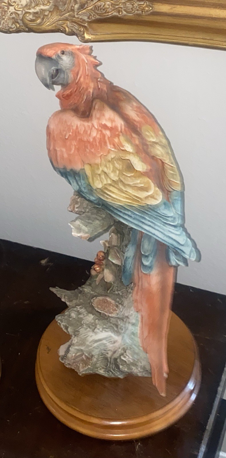 RARE! Signed, Giuseppe Armani “Scarlet Macaw Statue”