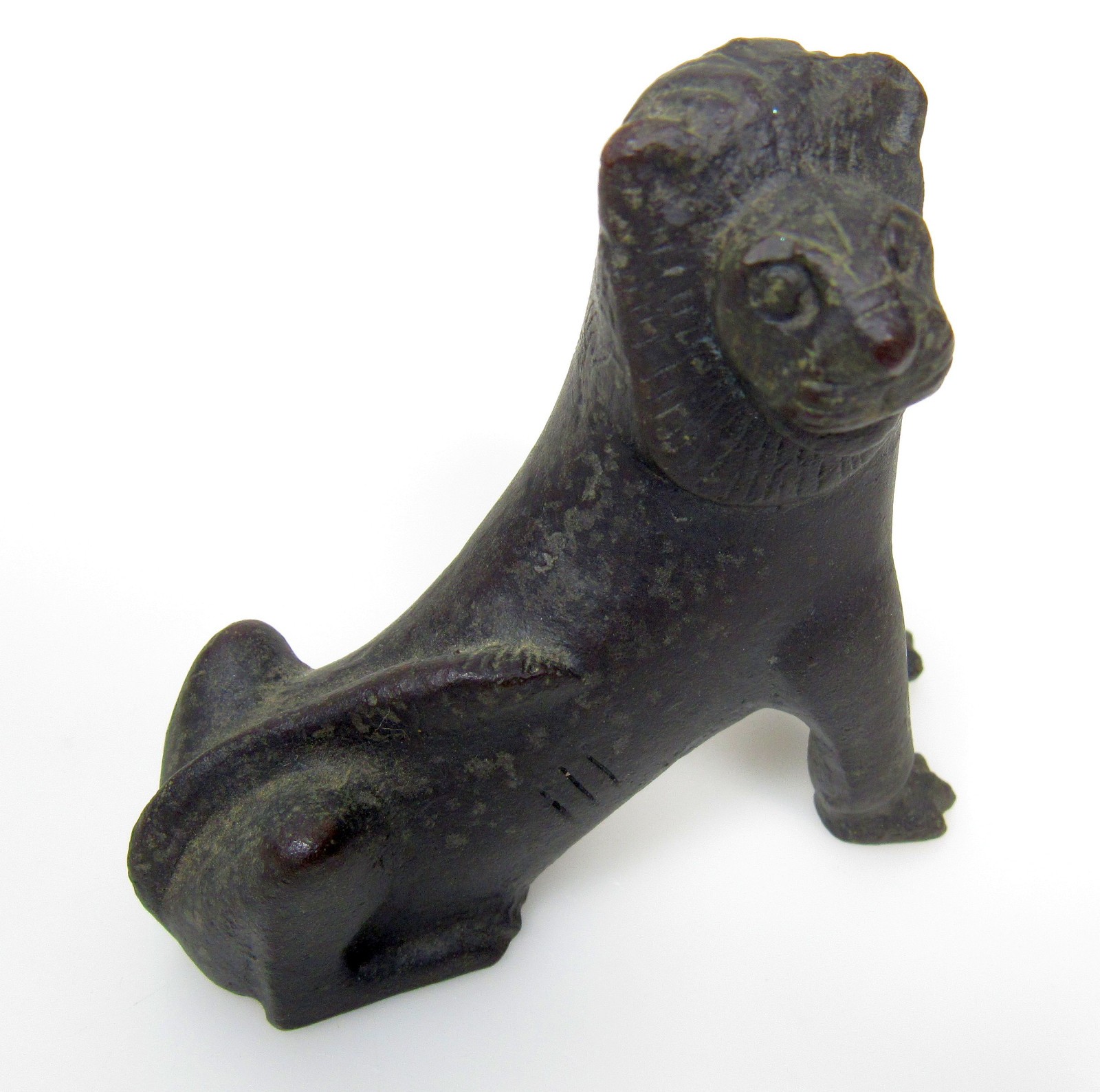 Bronze Lion Statuette Egyptian Figurine MMA Metropolitan Museum of Art 6 oz.