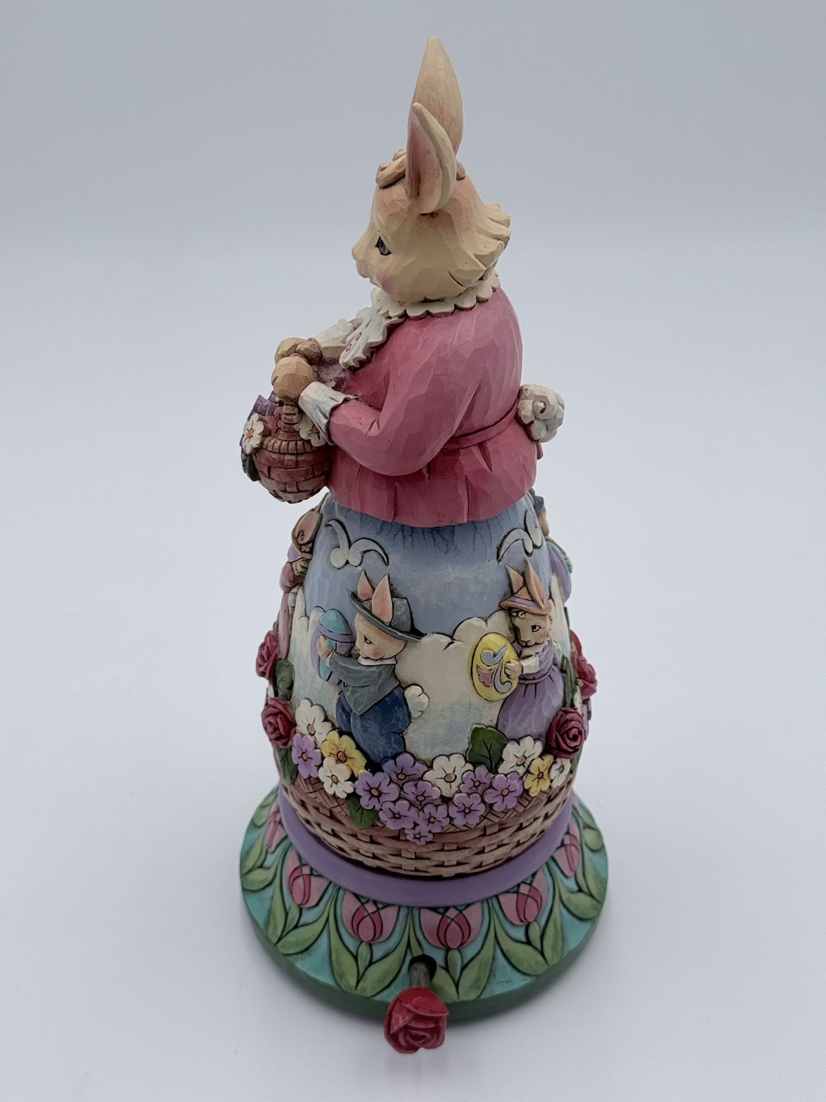 JIM SHORE Easter Bunny Figurine “Easter’s On Its Way” 2014 Rotating Music Box