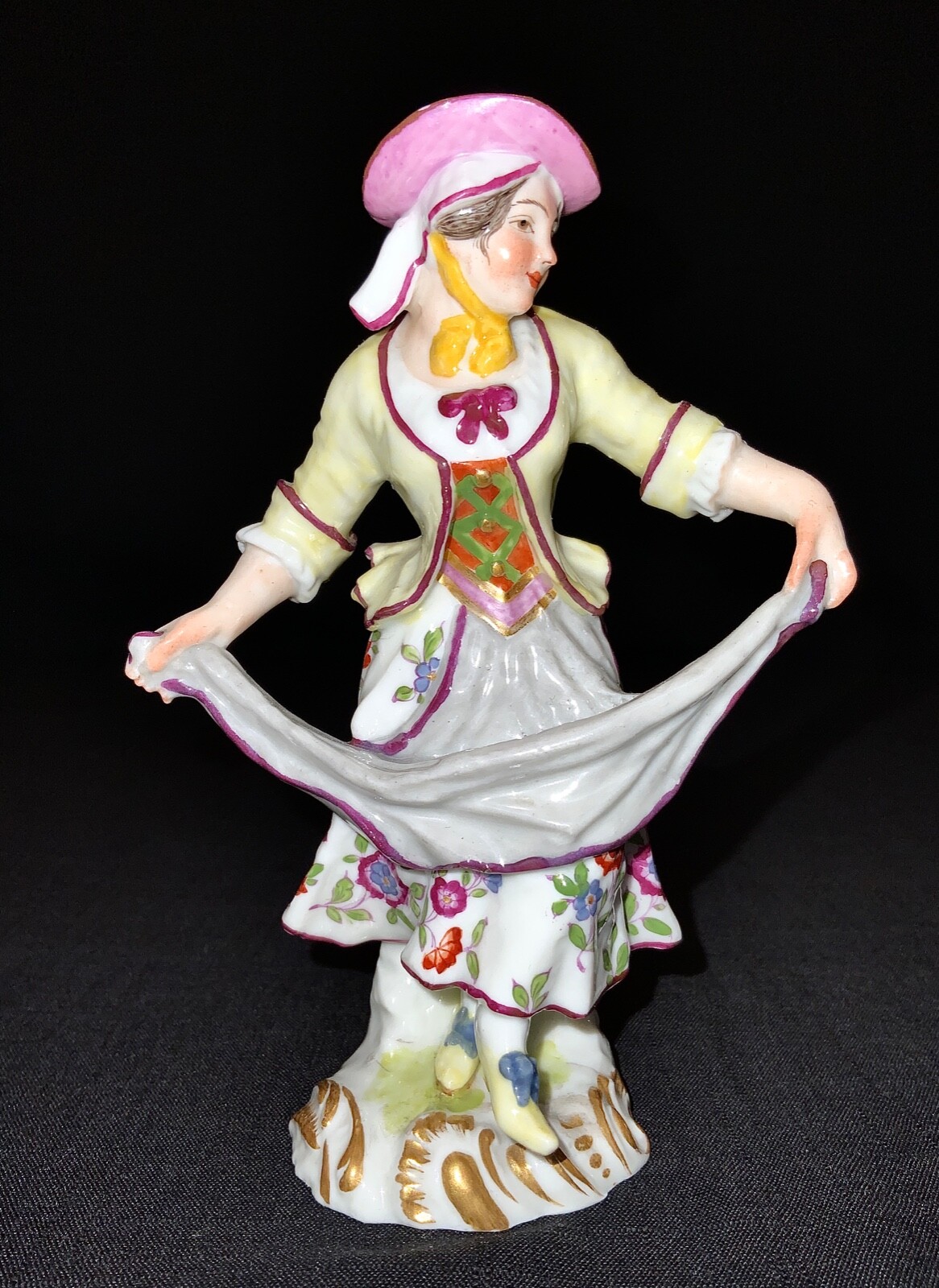 Samson Paris Porcelain Girl Dancing Figurine After Meissen Original c. 1870-1900