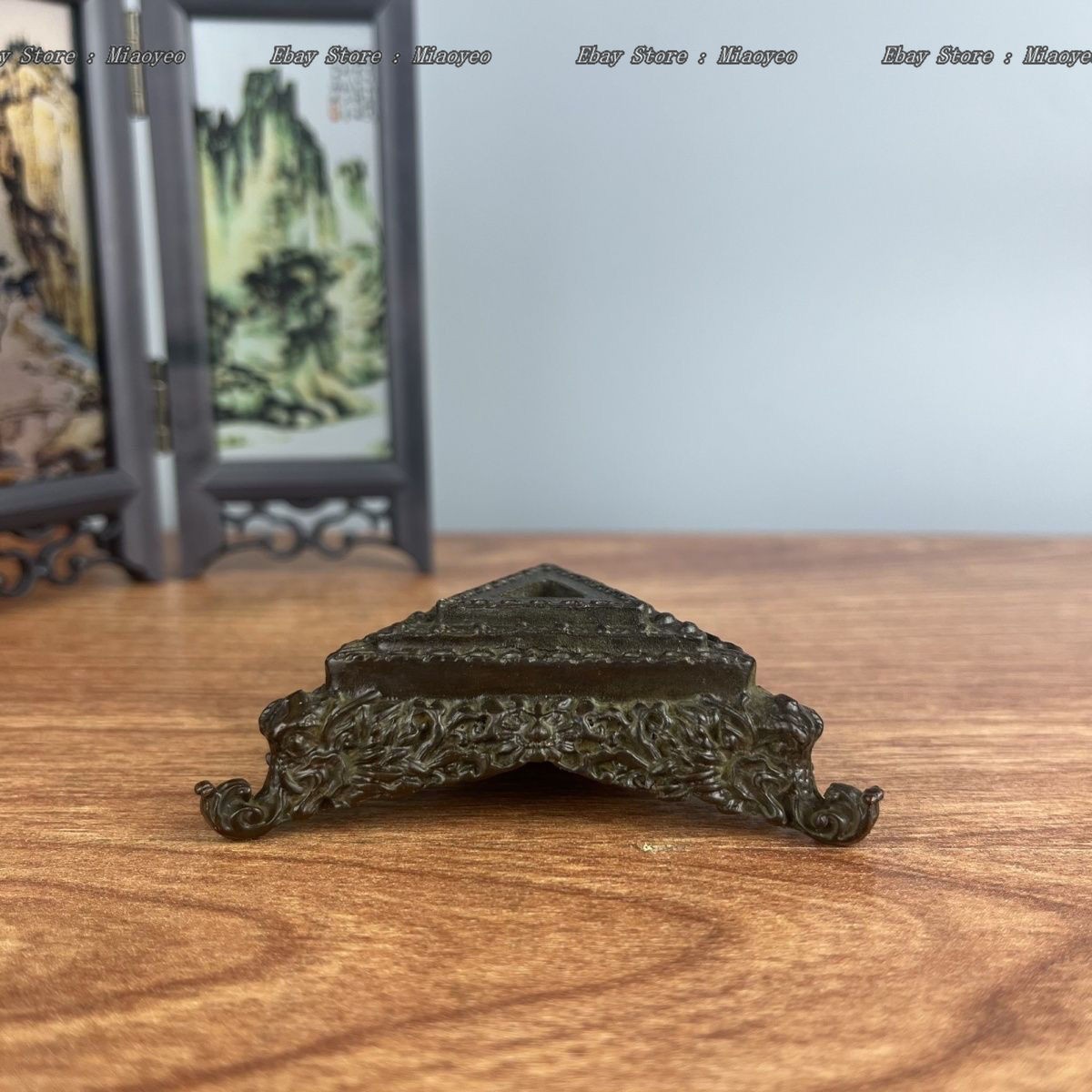 Antique Tibetan Ritual Vajra Base – Dorje Stand for Dharma Instruments 2.36″