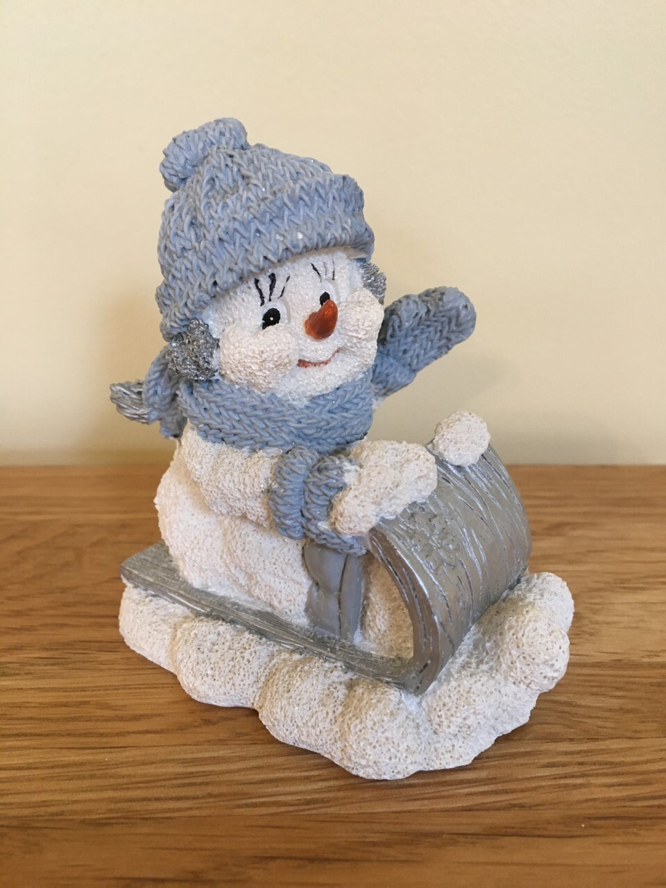 Snow Buddy Toboggan/Sledding figurine 3.5″ tall