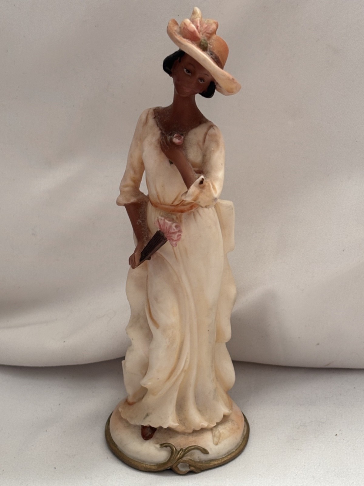 African American Figurine Woman Lady Resin 8” Tall African Ethnic