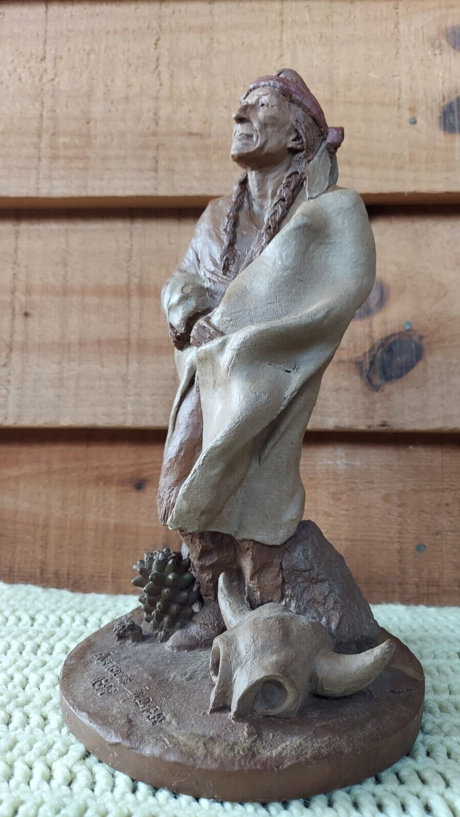 TOM CLARK GNOME, AMERICAN INDIAN 1889, Signed & AUTOGRAPHED, 1983 #20 – 11.5″H