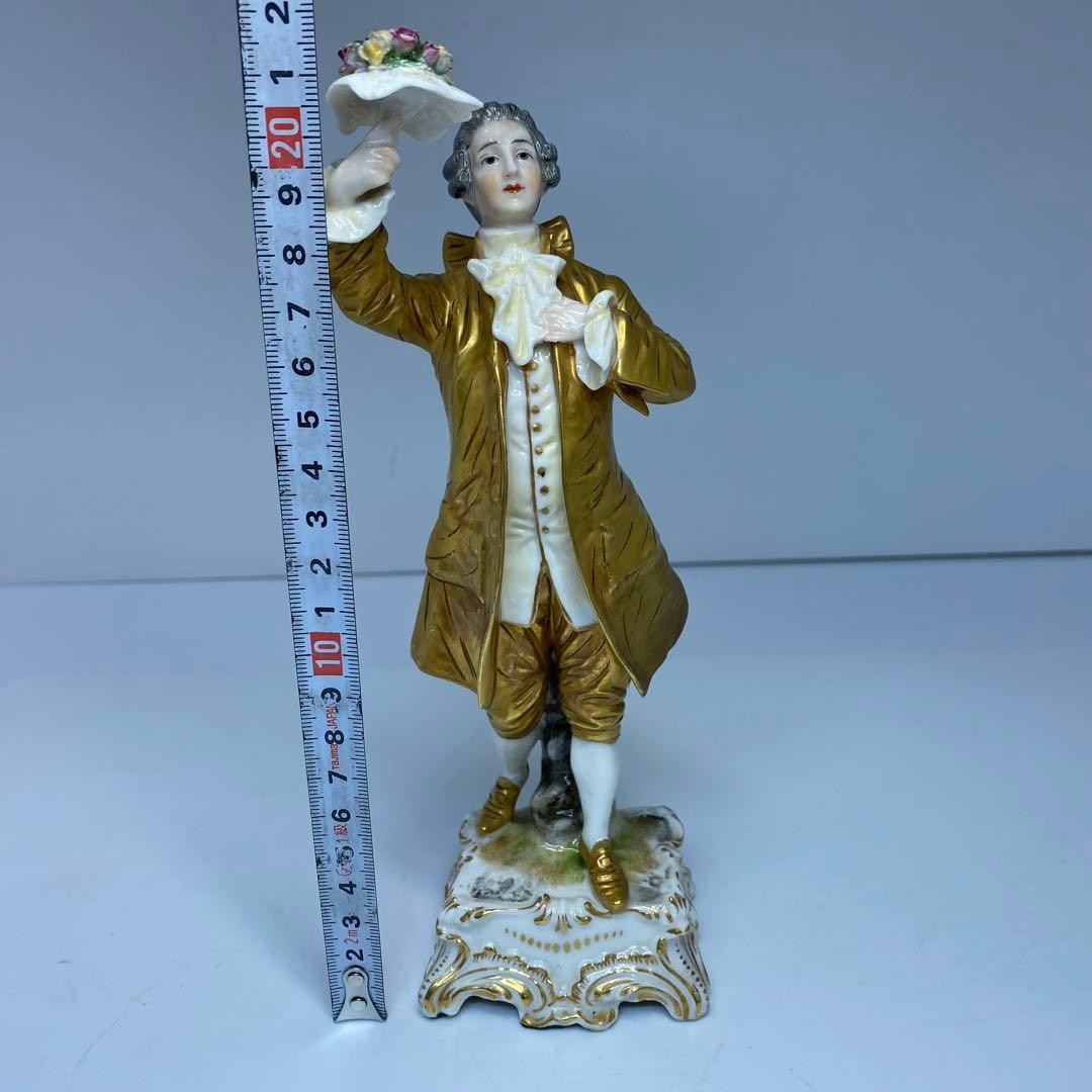 Antique Dresden Porcelain Figurine Doll Gentleman Height 8.4inch