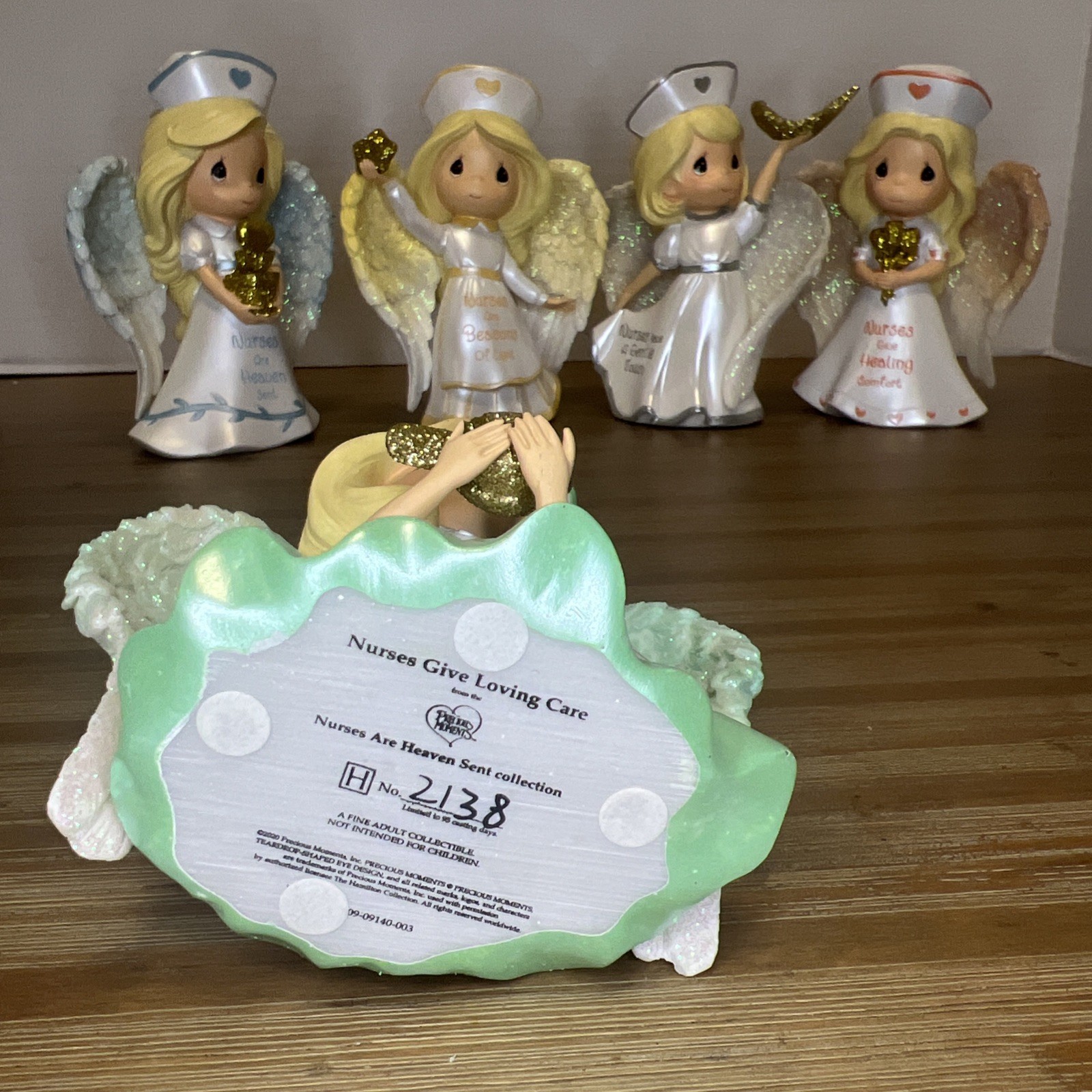 NEW W/COA Precious Moments Nurses are Heaven Sent Collection Lot 5 Nurse Angel