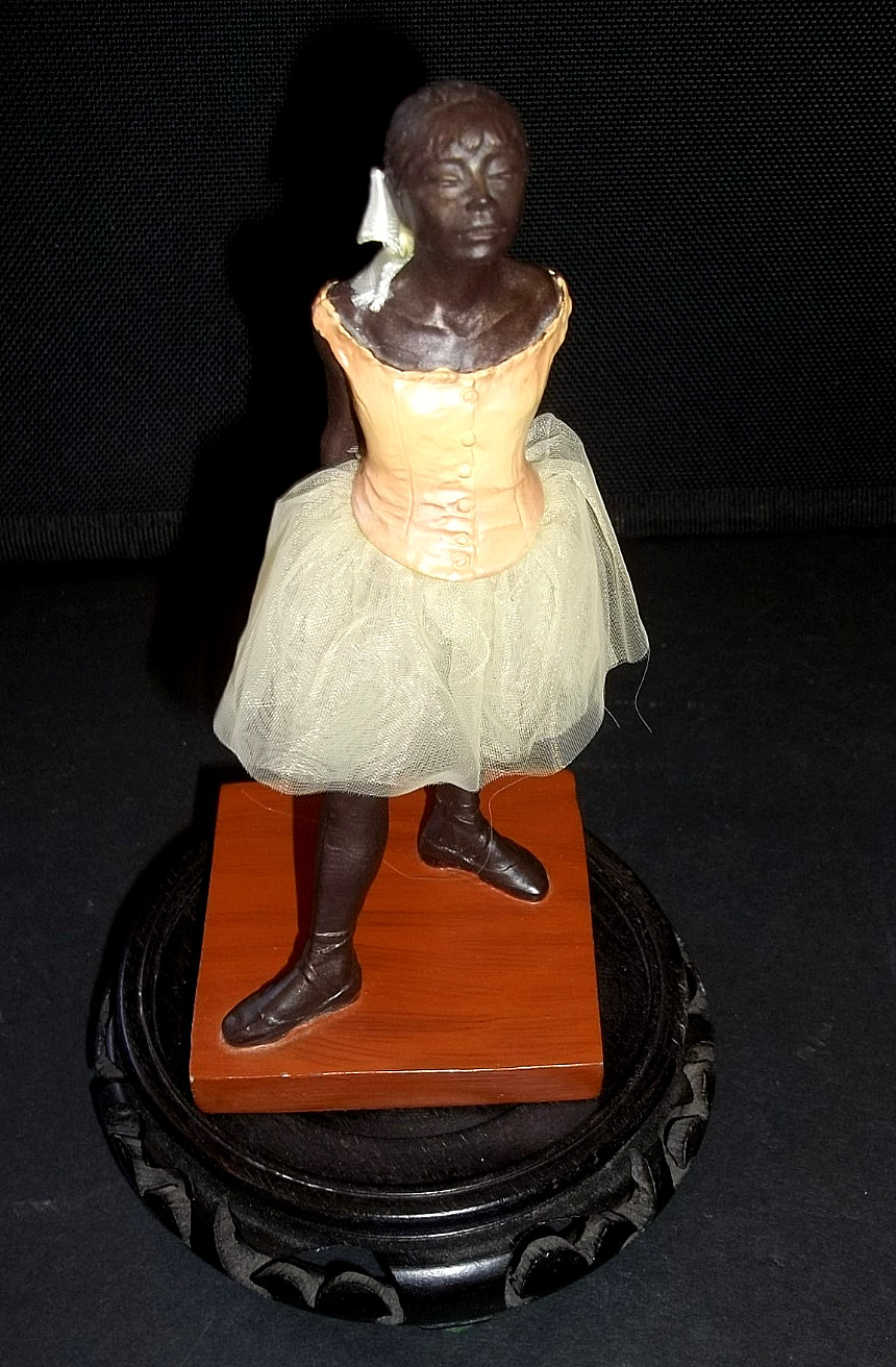 Degas Mouseion Ballet Figure in resin cast and natural fabric 8″ tall