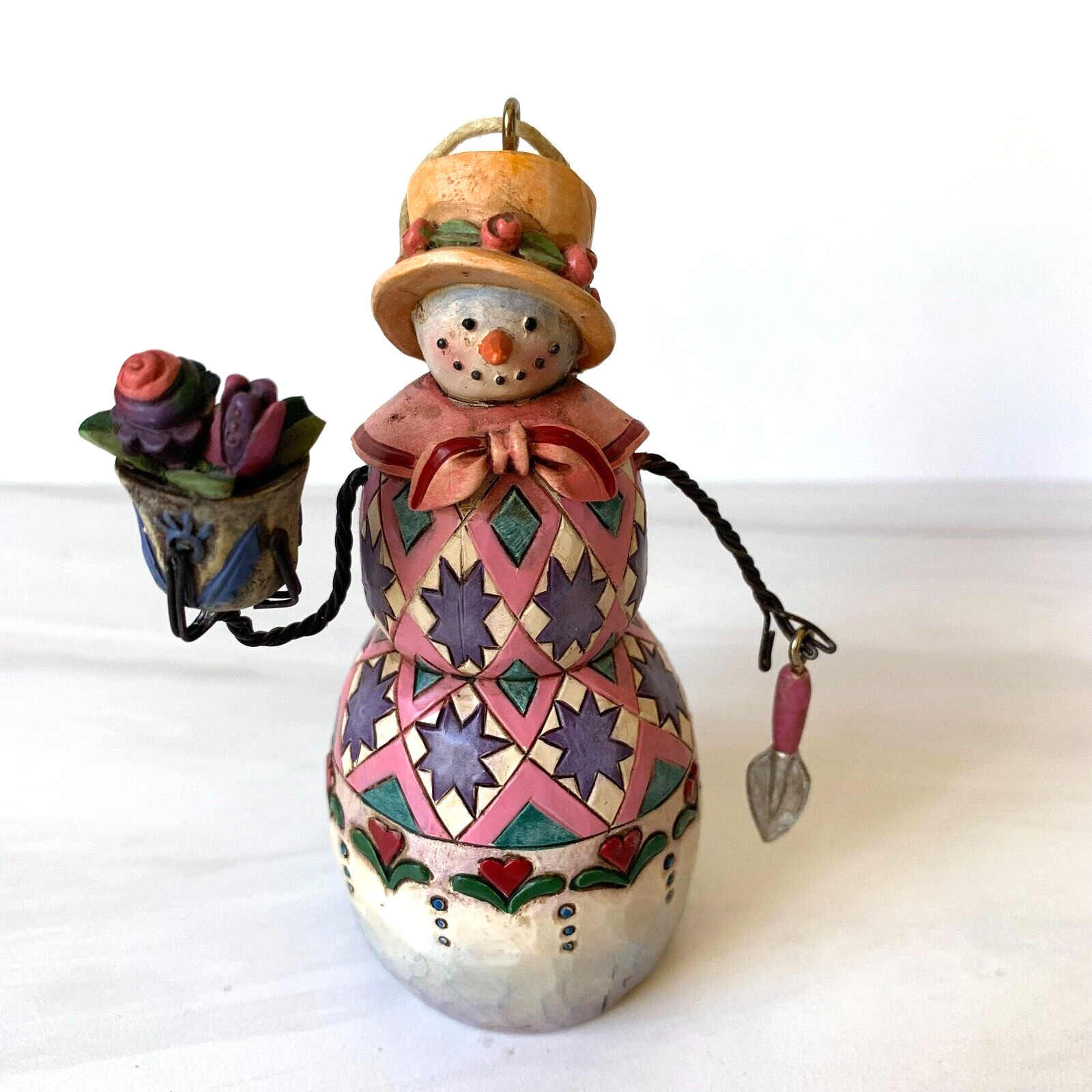 Jim Shore 2003 Gardening Snowman Woman Enesco Xmas Ornament Heartwood Creek
