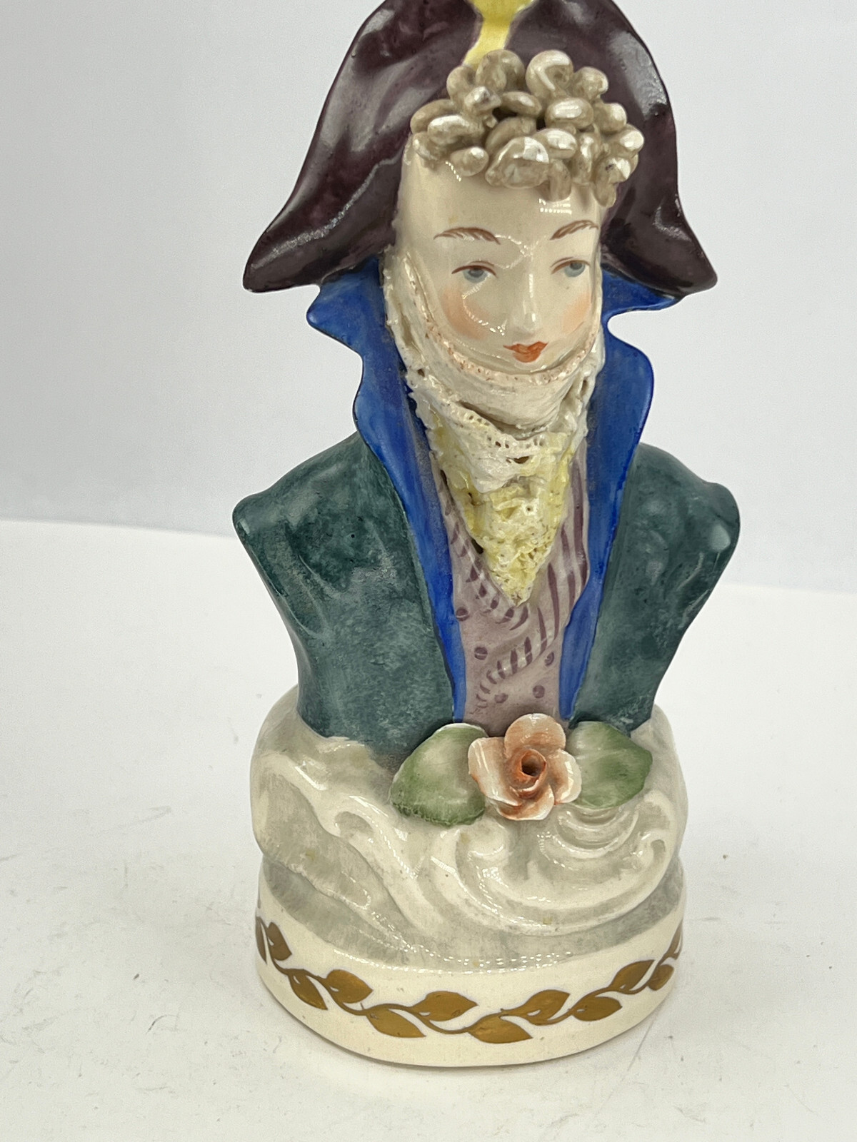 NAPOLEON CORDEY PORCELAIN BUST 8″ FRENCH VICTORIAN DRESS Trenton NJ 1940s