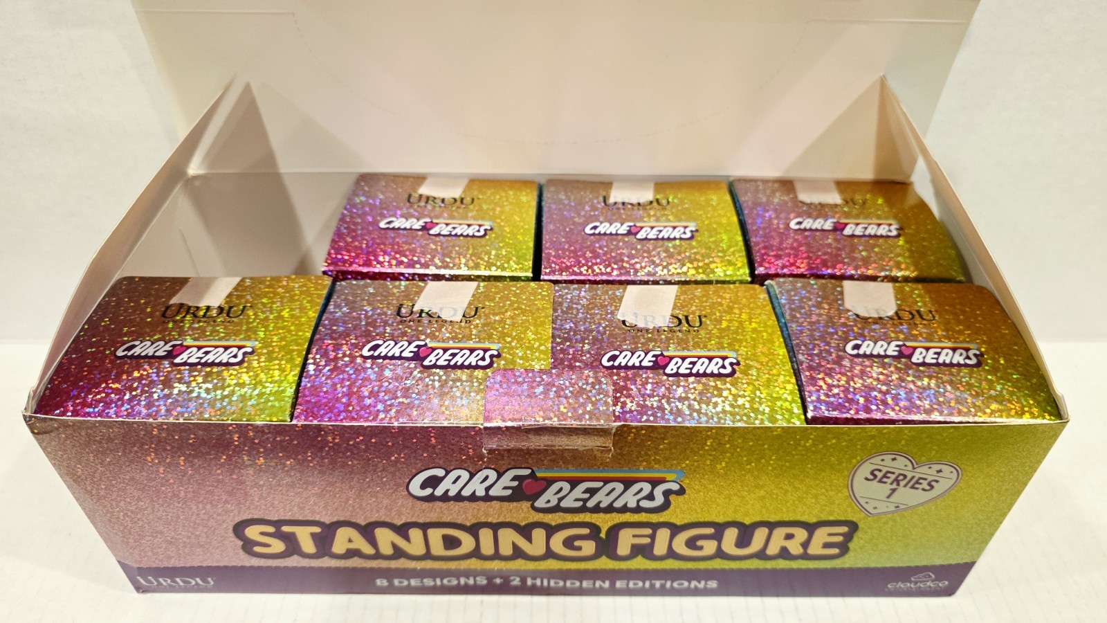 🐻 URDU Care Bears Standing Figure Blind box Series 1 Set of 7 RARE Flocked NICE