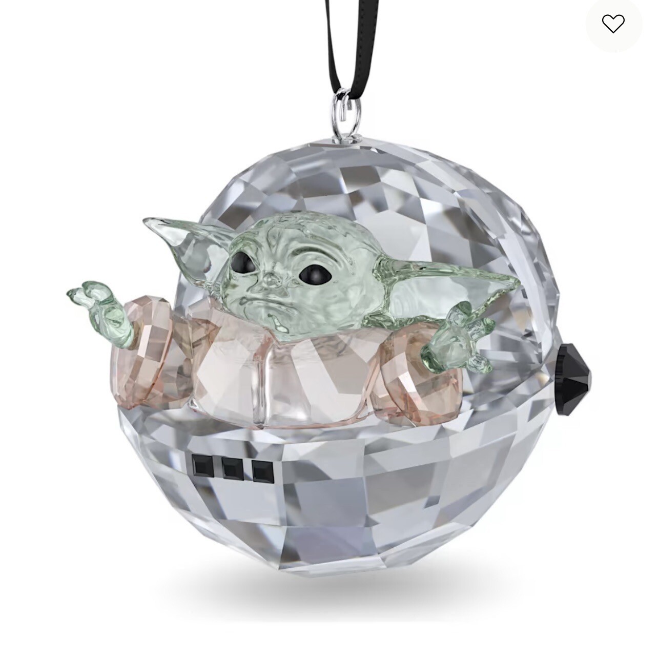 NIB Swarovski Disney Star Wars The Mandalorian Grogu Baby Yoda Ornament #5652545