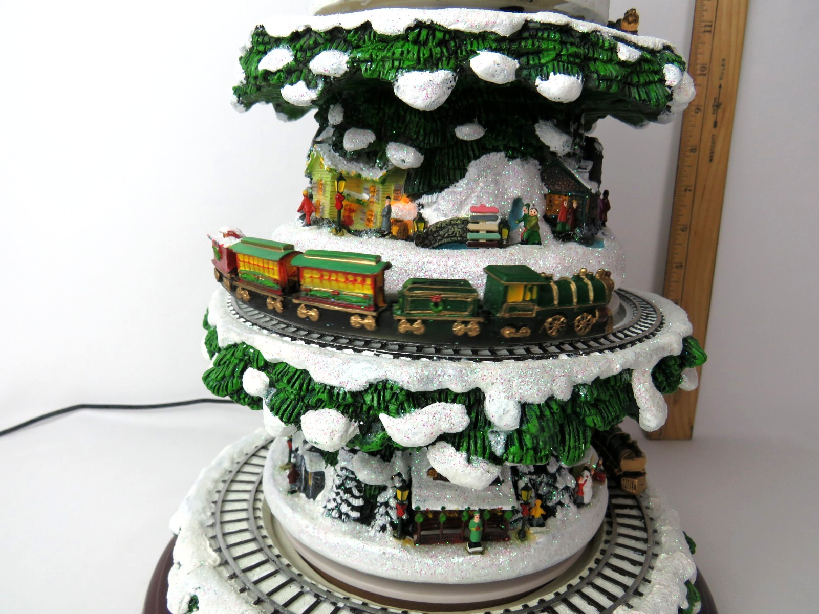 Bradford Thomas Kinkade Tabletop Christmas Tree Train Wonderland Express