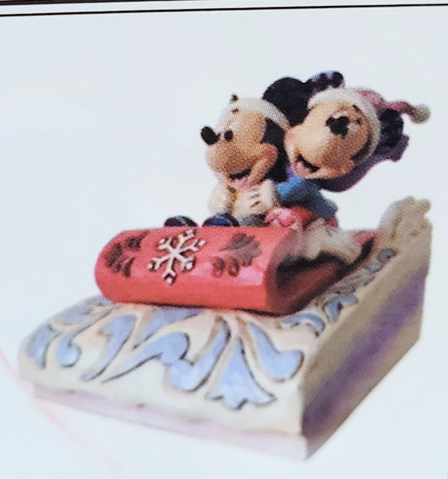 Enesco Jim Shore Disney Mickey and Minnie Sledding Sweethearts 6008972 Sculpture
